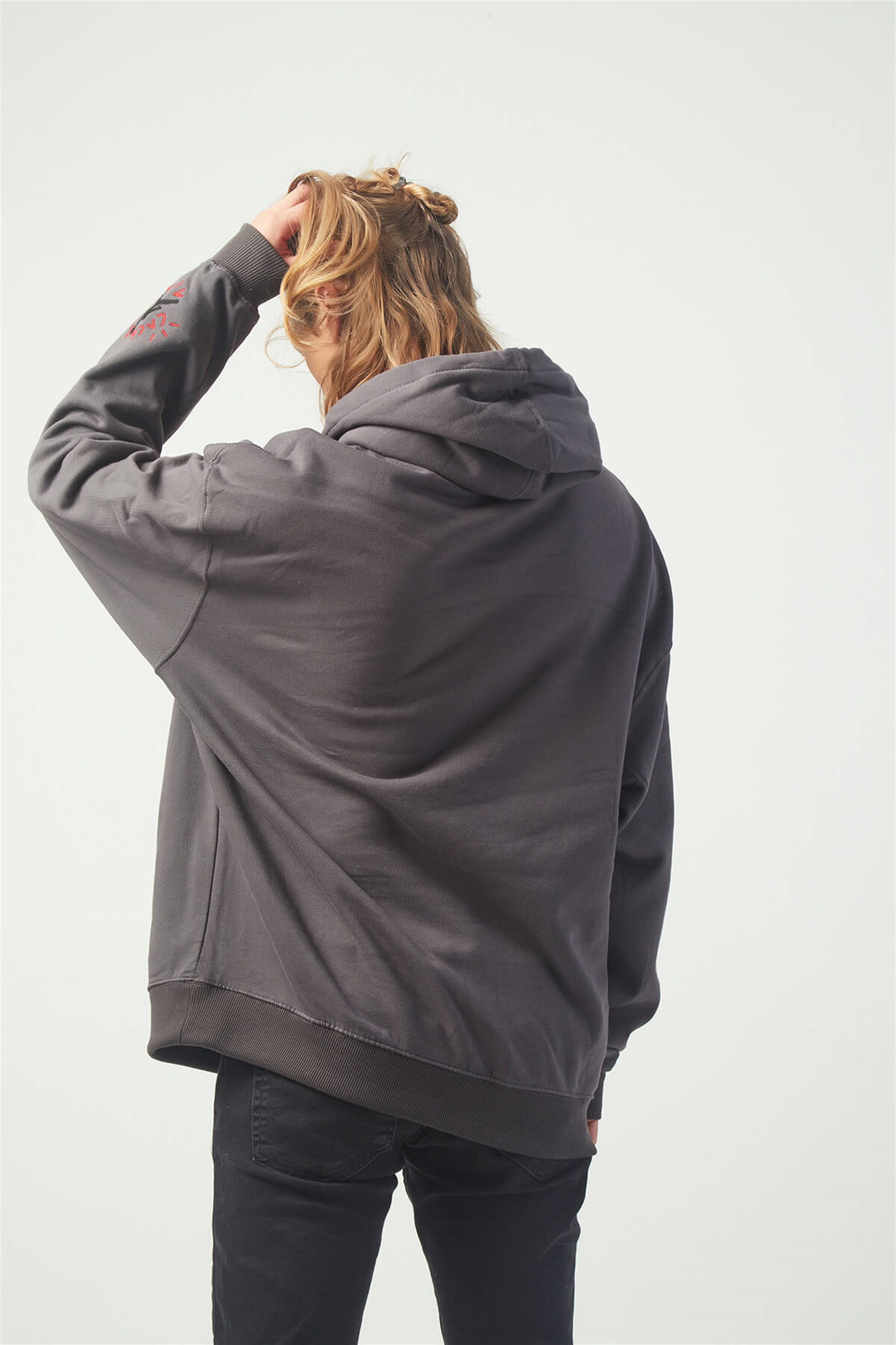Trendiz Basket Oversıze Sweatshirt Koyugrı TR30021