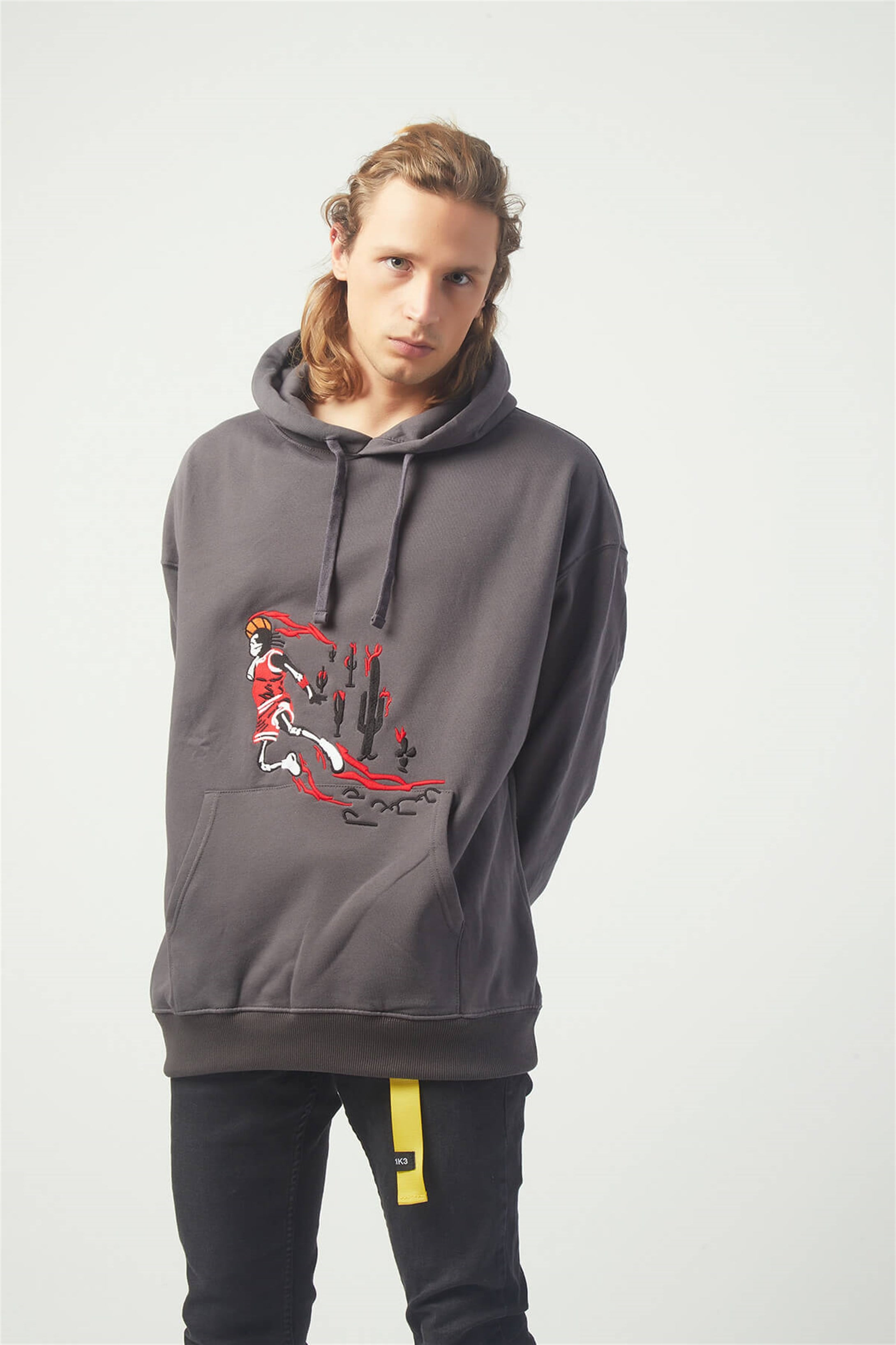 Trendiz Basket Oversıze Sweatshirt Koyugrı TR30021