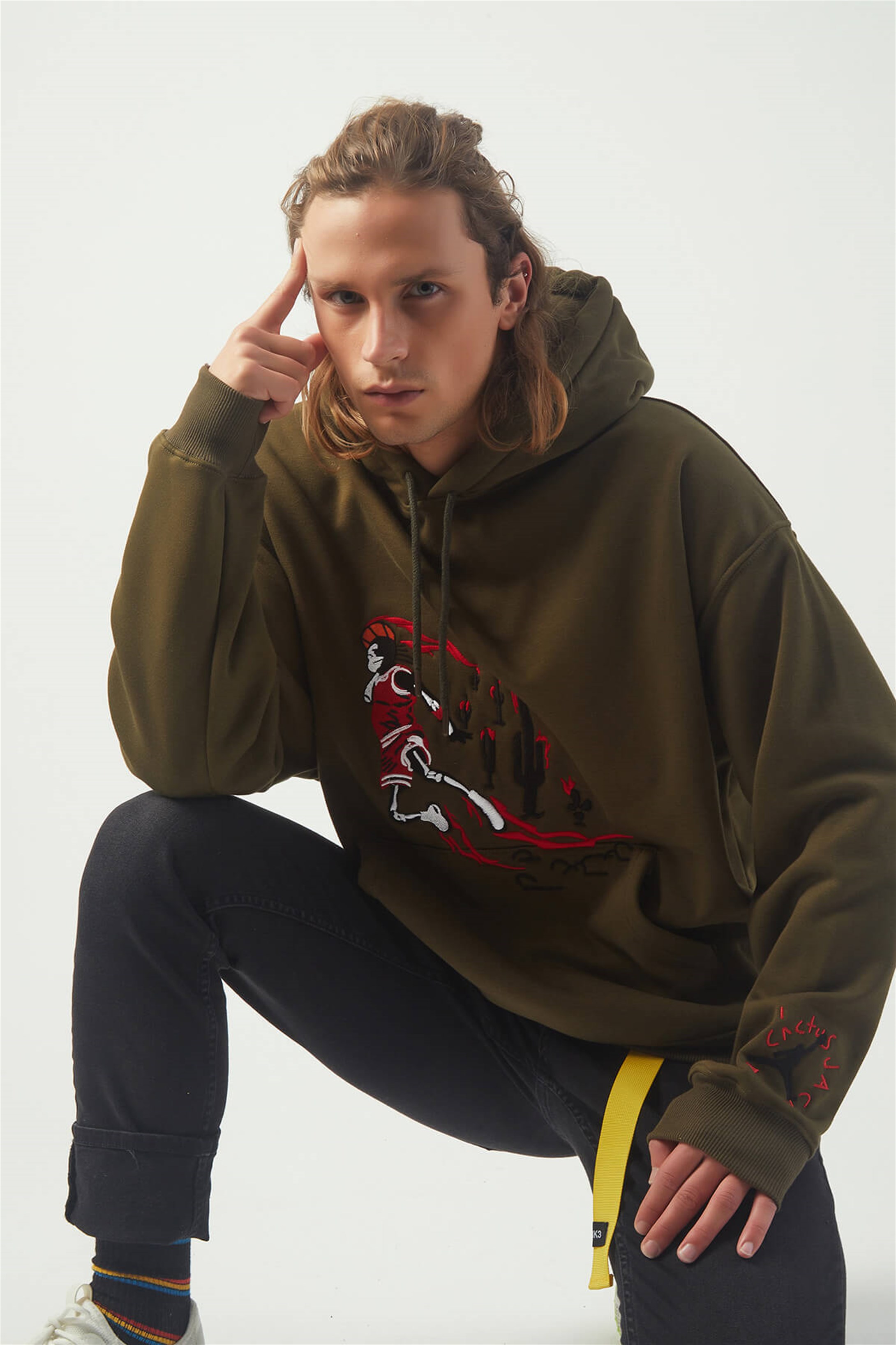 Trendiz Basket Oversıze Sweatshirt Yesıl TR30020