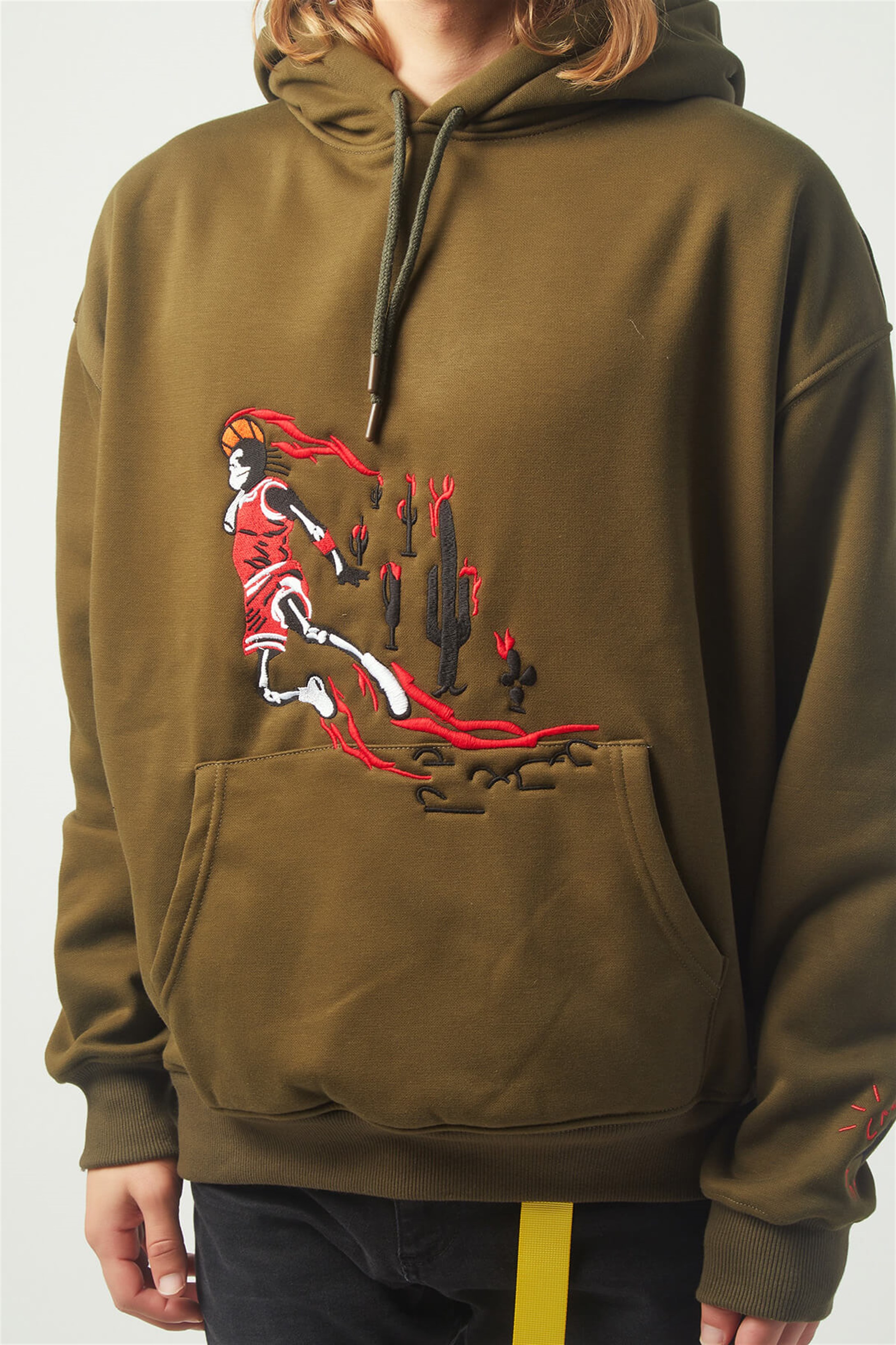 Trendiz Basket Oversıze Sweatshirt Yesıl TR30020