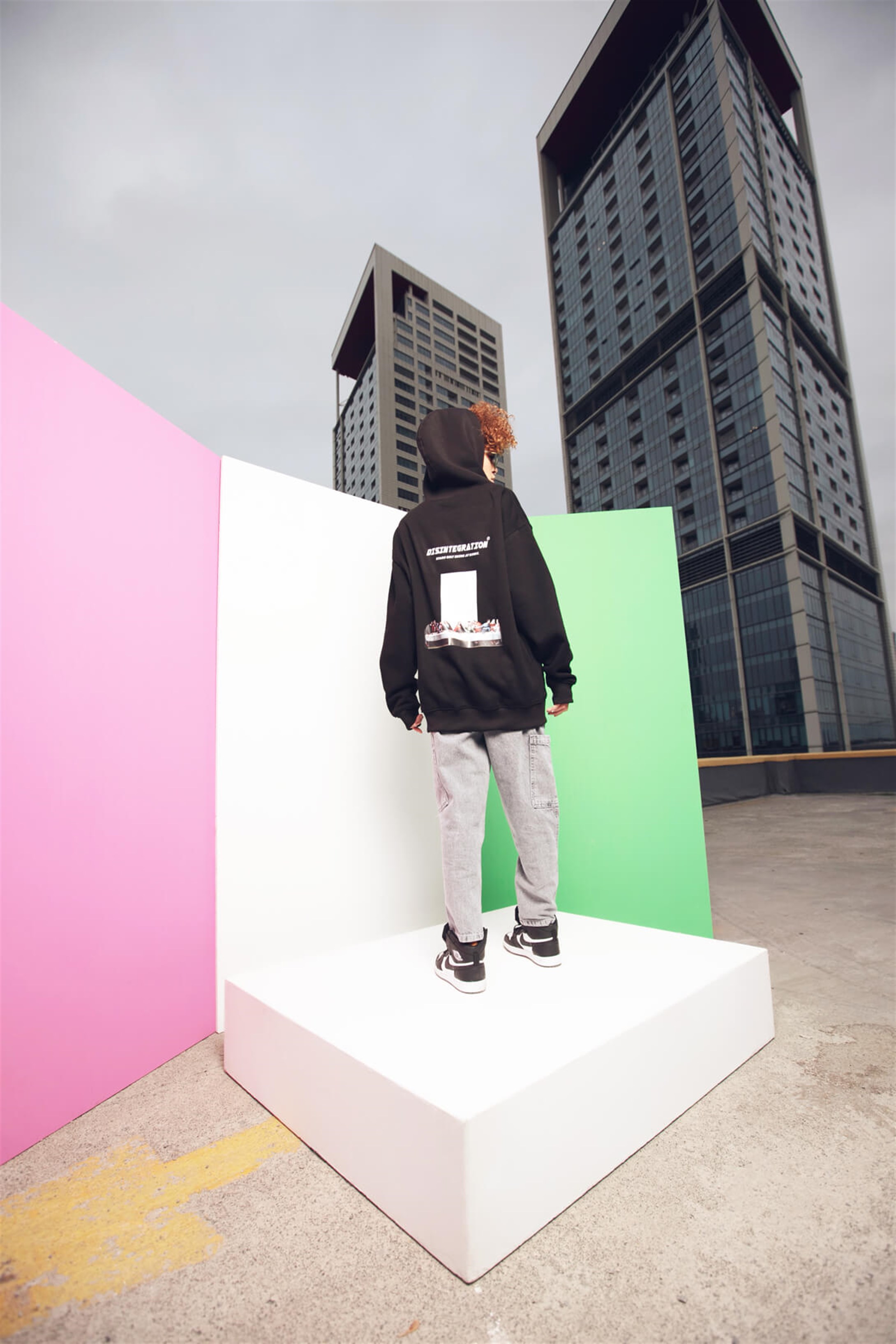 Trendiz Disintegration Unisex Siyah Sweatshirt