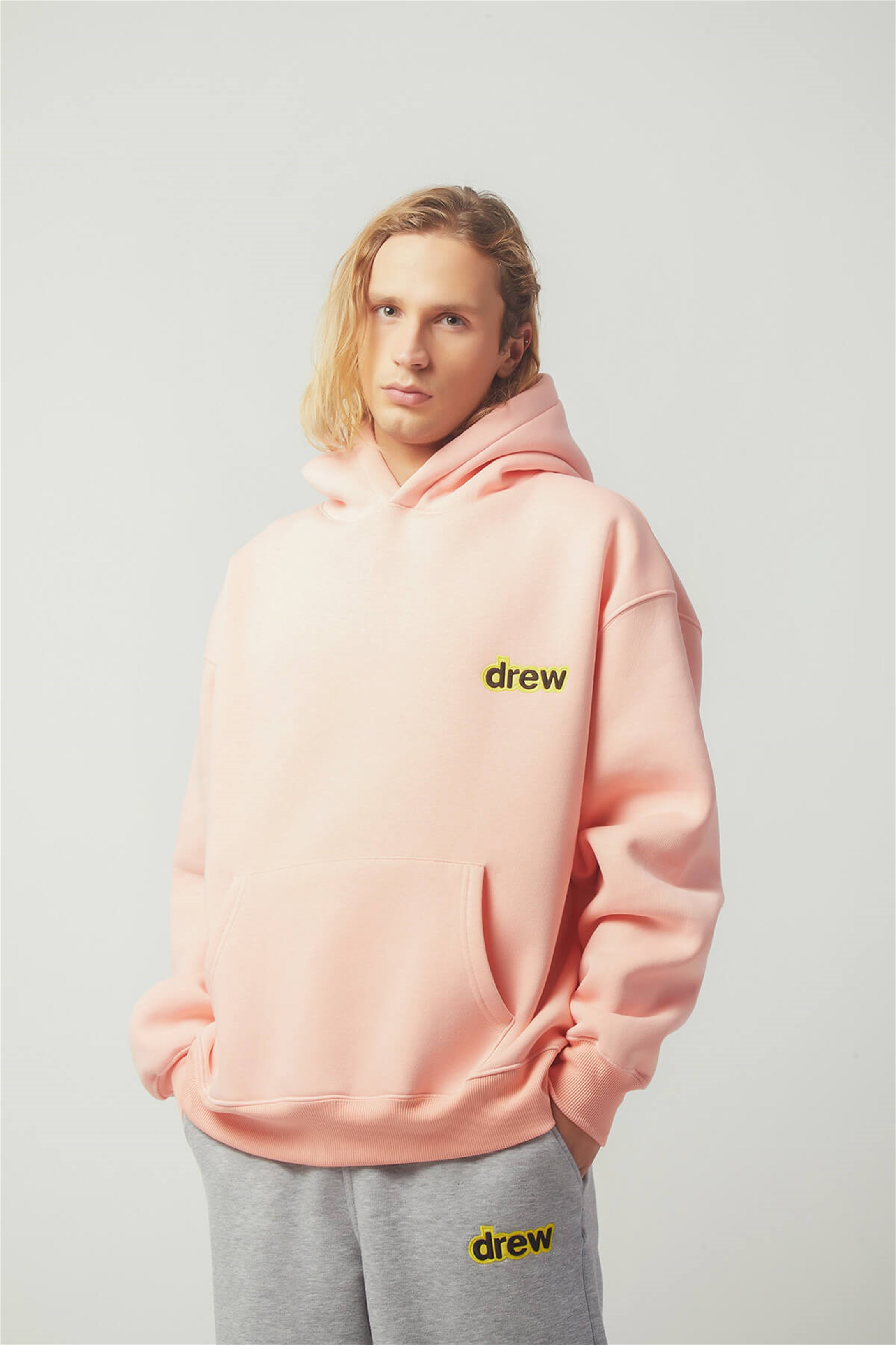 Trendiz Drew Bear Oversıze Sweatshirt Acık Pembe TR30009
