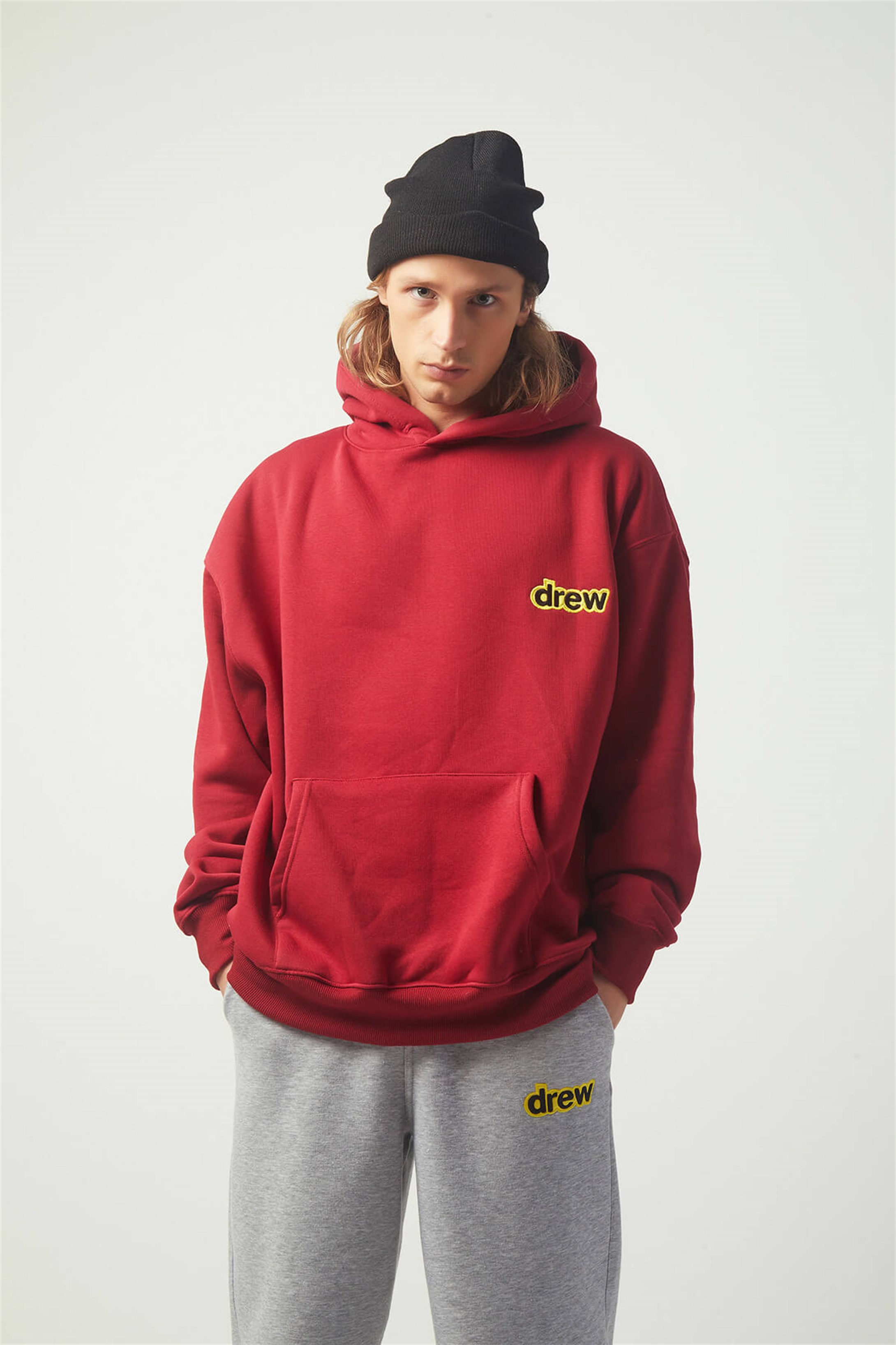 Trendiz Drew Bear Oversıze Sweatshirt Bordo TR30011