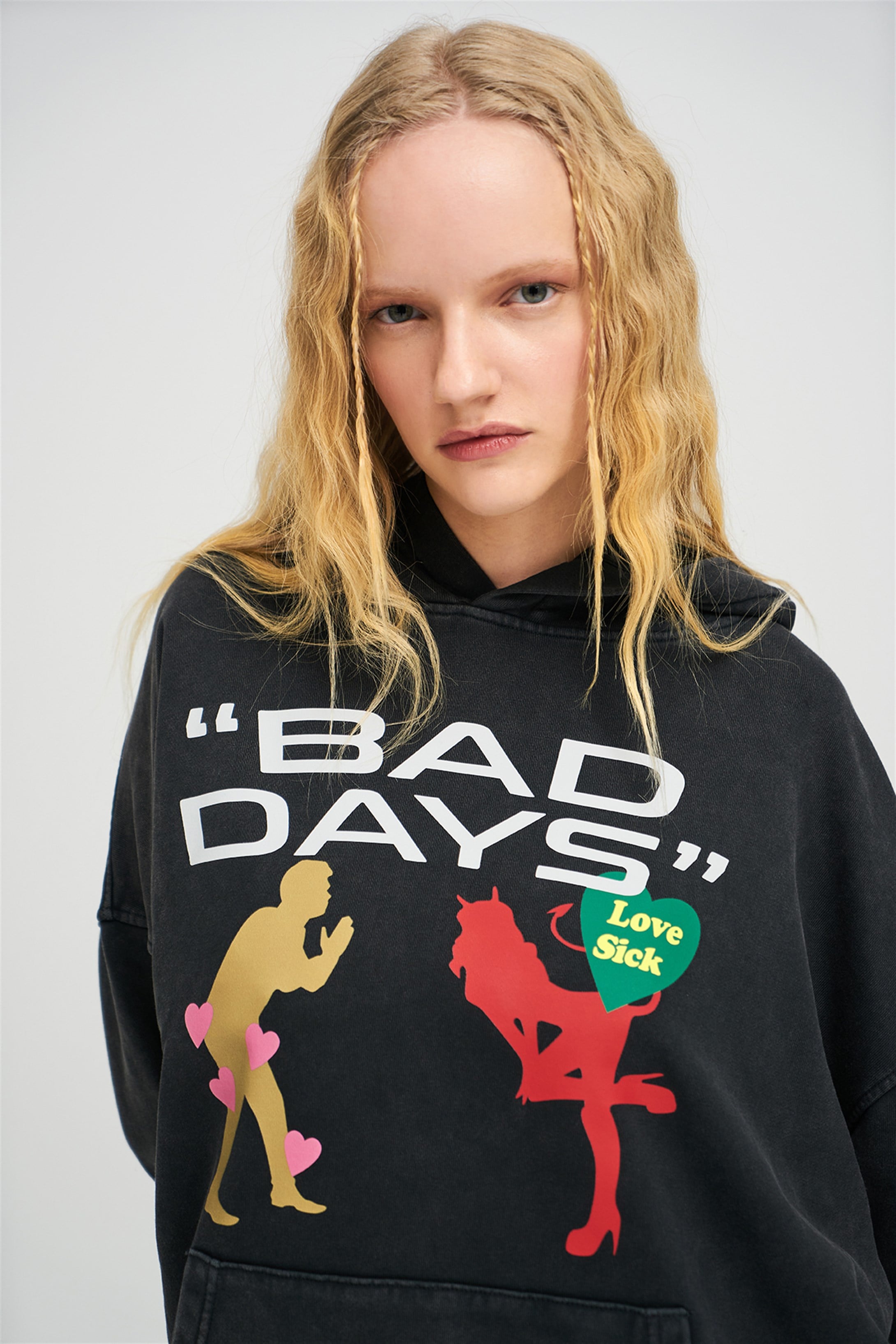 Trendiz Exclusive Bad Days Yıkamalı Sweatshirt