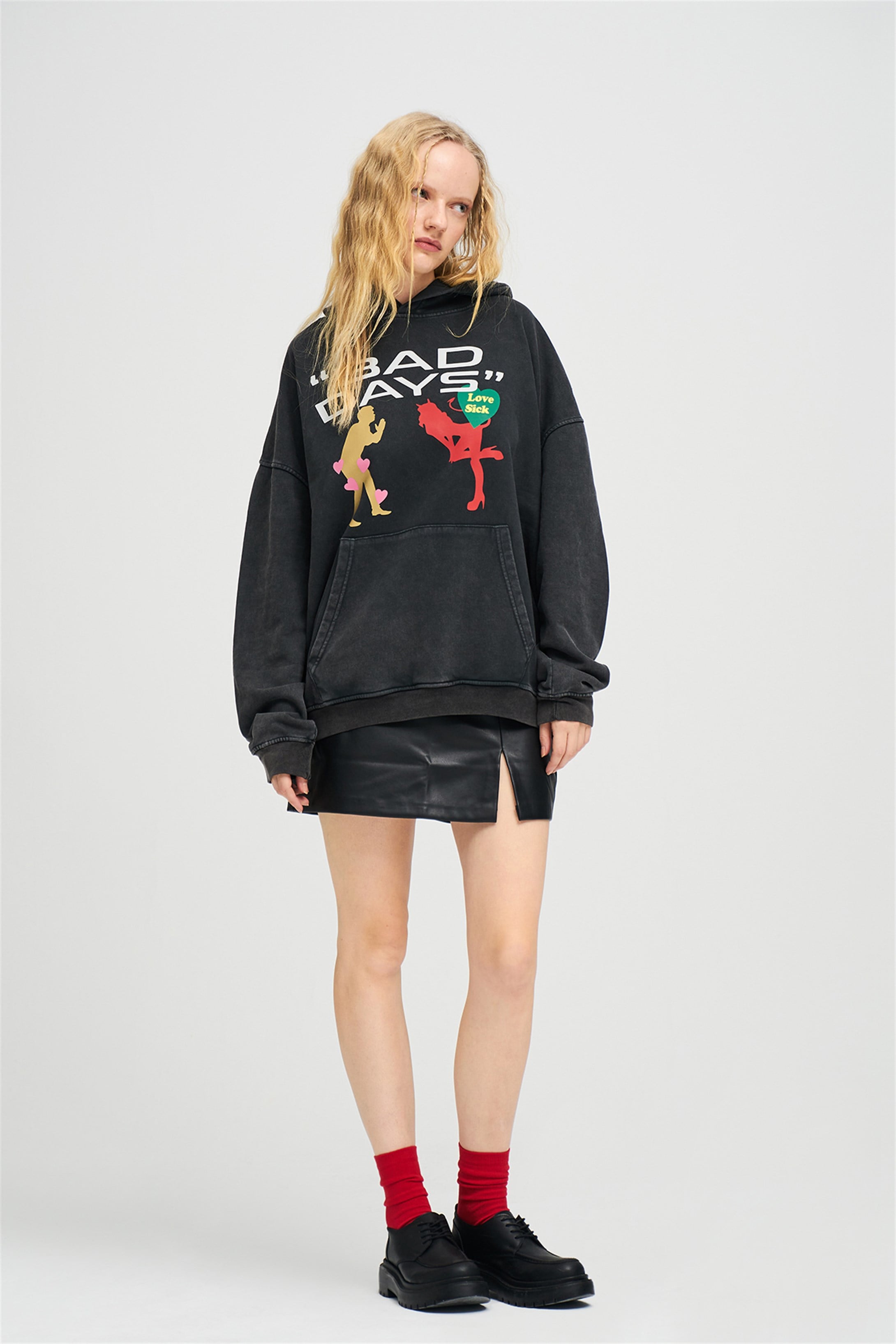 Trendiz Exclusive Bad Days Yıkamalı Sweatshirt