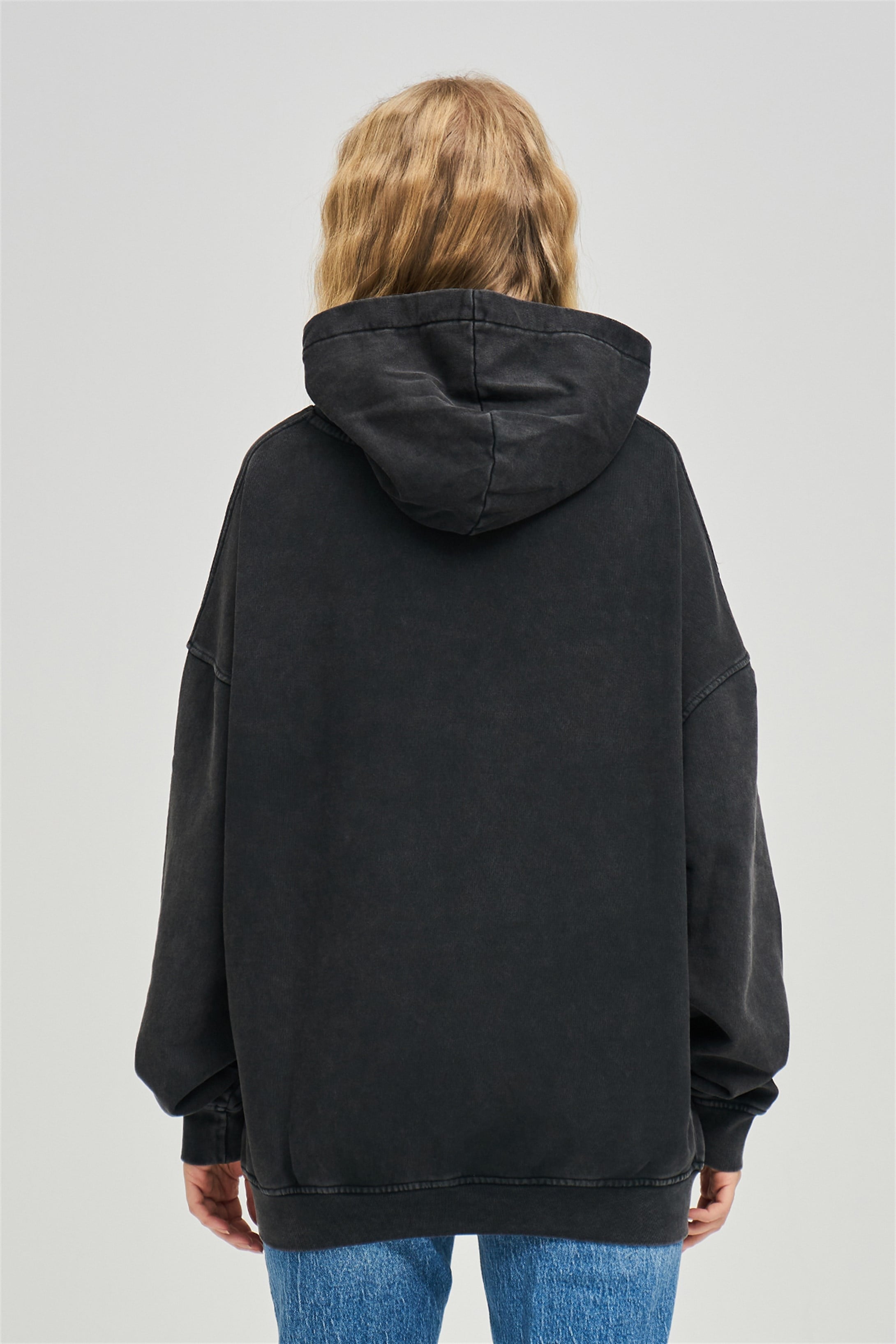 Trendiz Exclusive Basic Yıkamalı Sweatshirt Antrasit