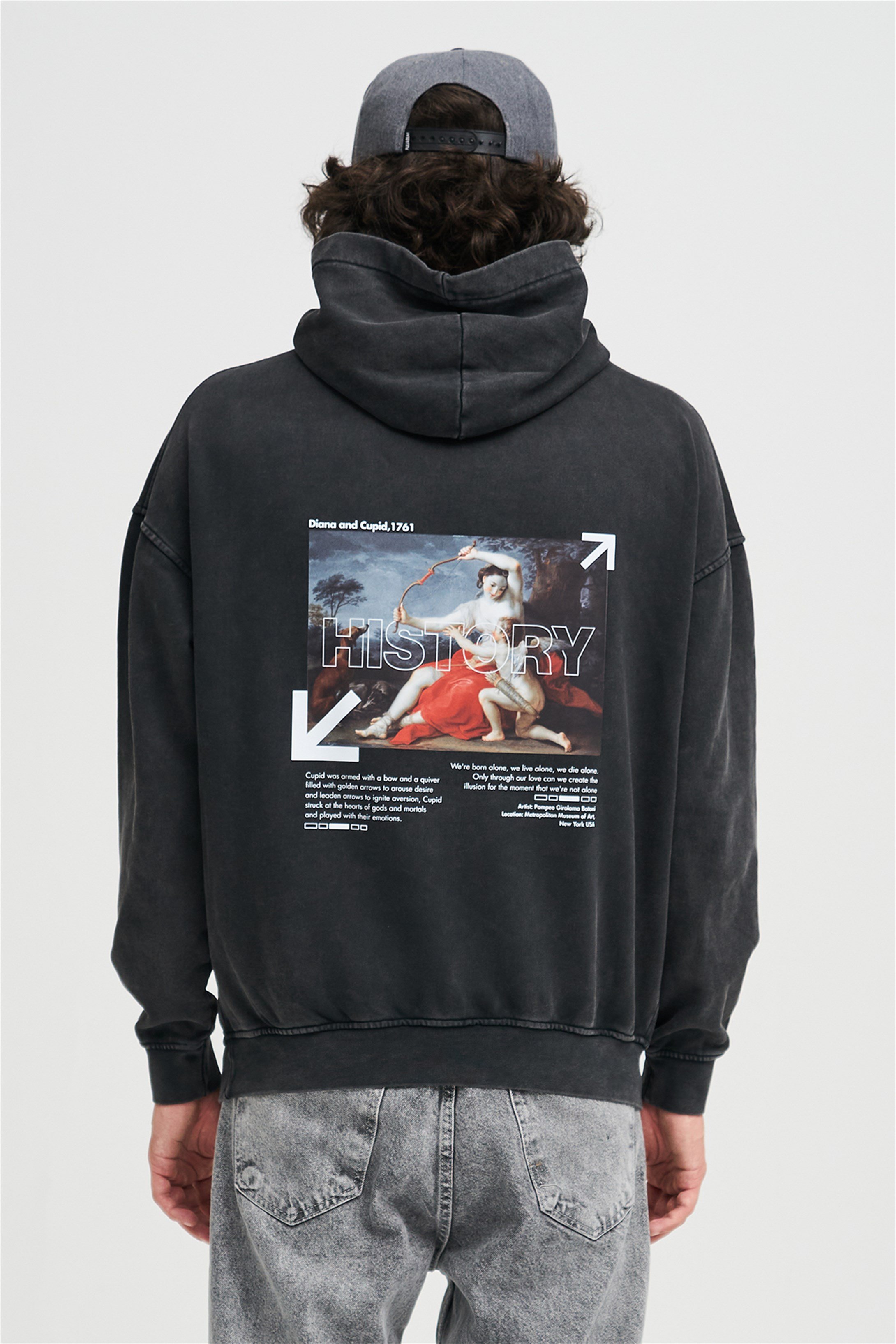 Trendiz Exclusive History Yıkamalı Sweatshirt Antrasit