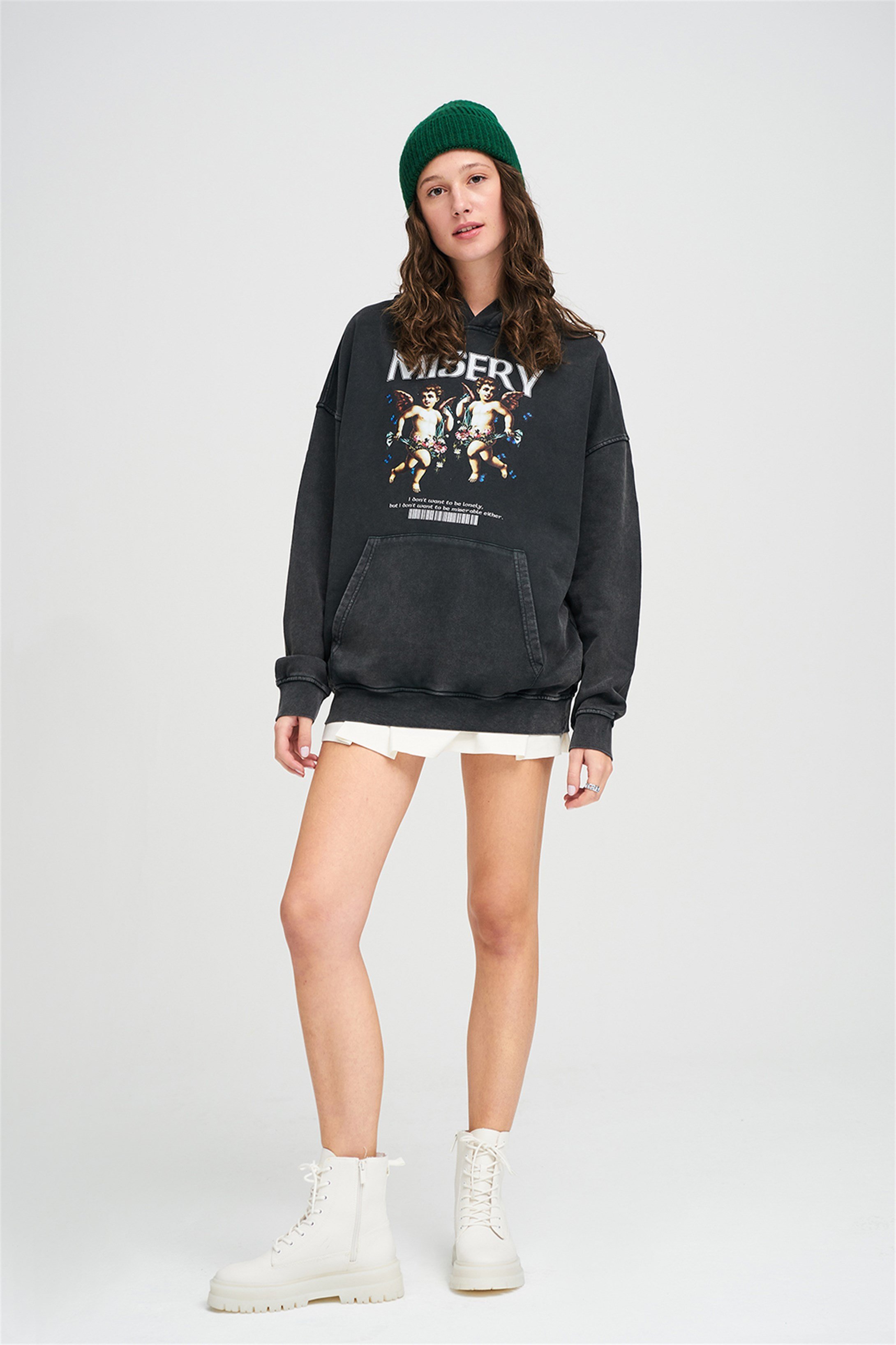 Trendiz Exclusive Misery Yıkamalı Sweatshirt
