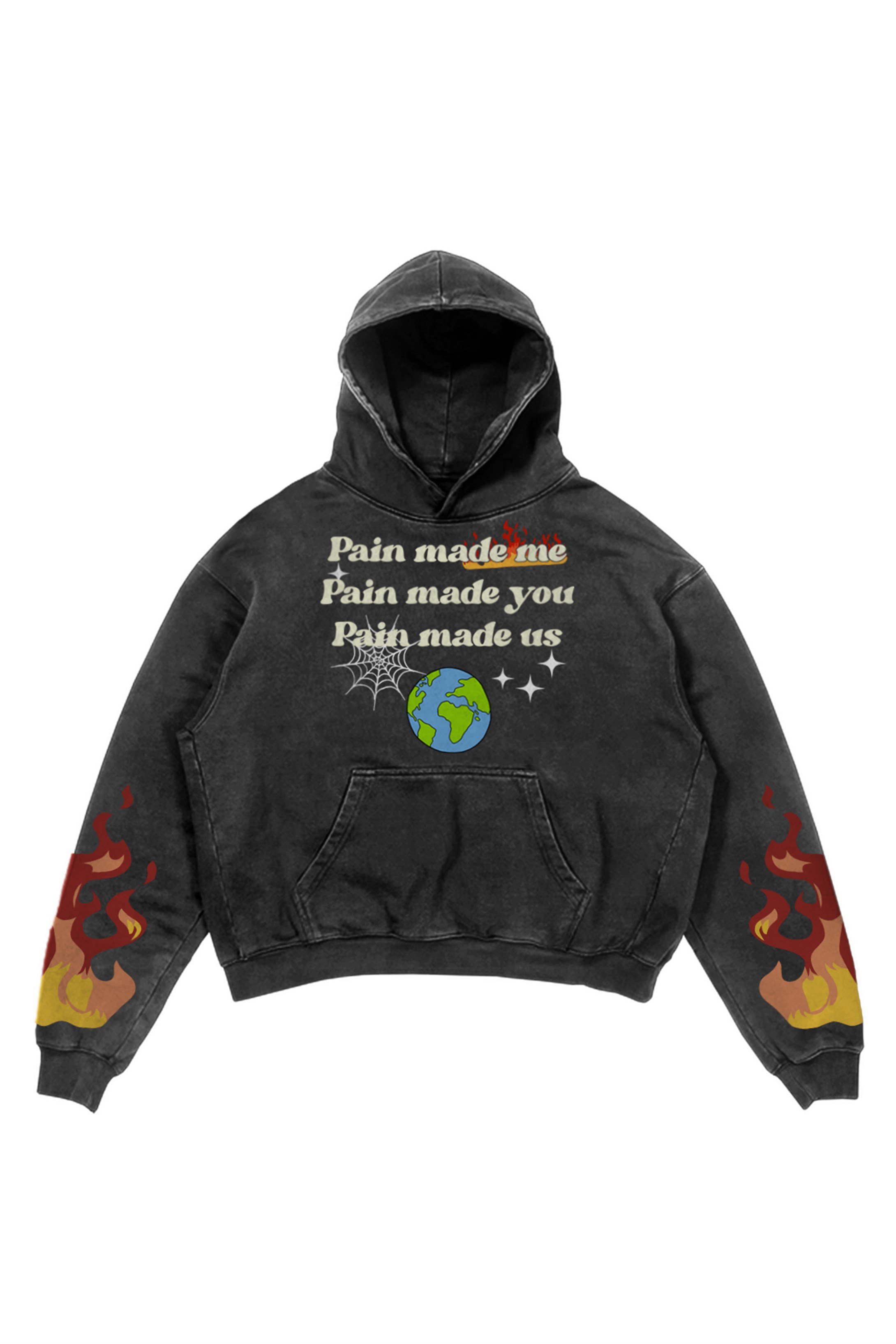 Trendiz Exclusive Pain Made Me Yıkamalı Sweatshirt