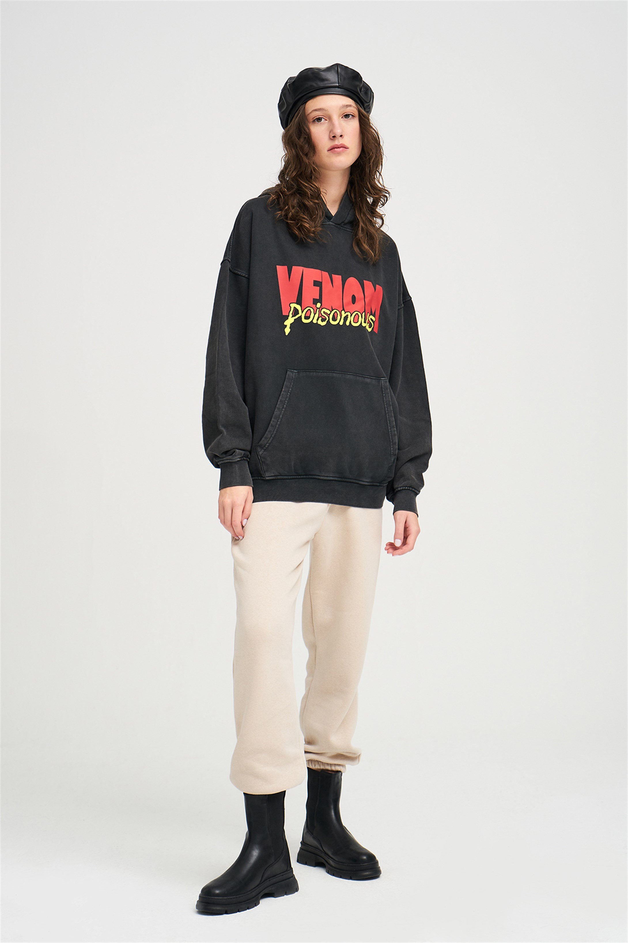 Trendiz Exclusive Venom Yıkamalı Sweatshirt