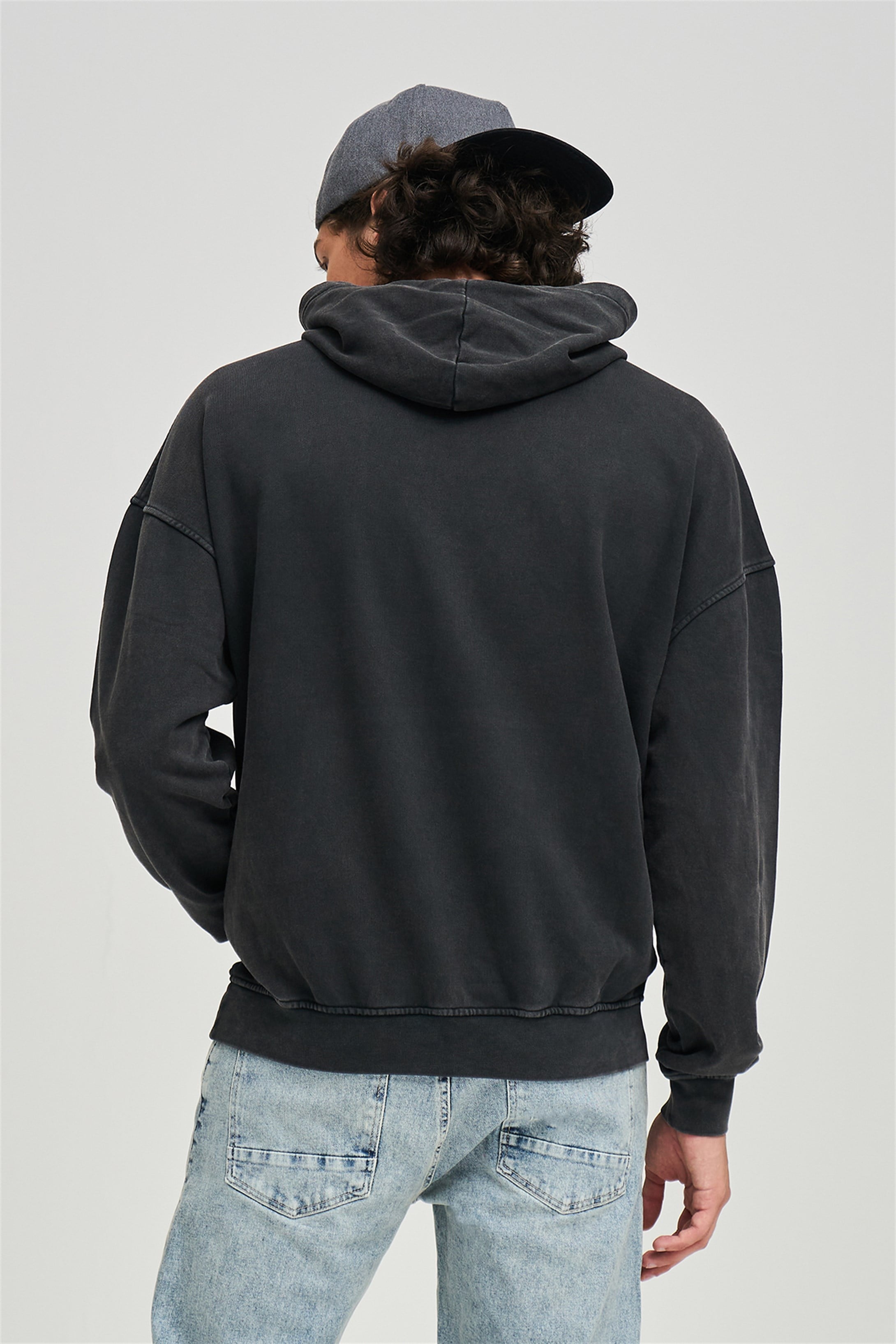 Trendiz Exclusive Werewolf Yıkamalı Sweatshirt Antrasit