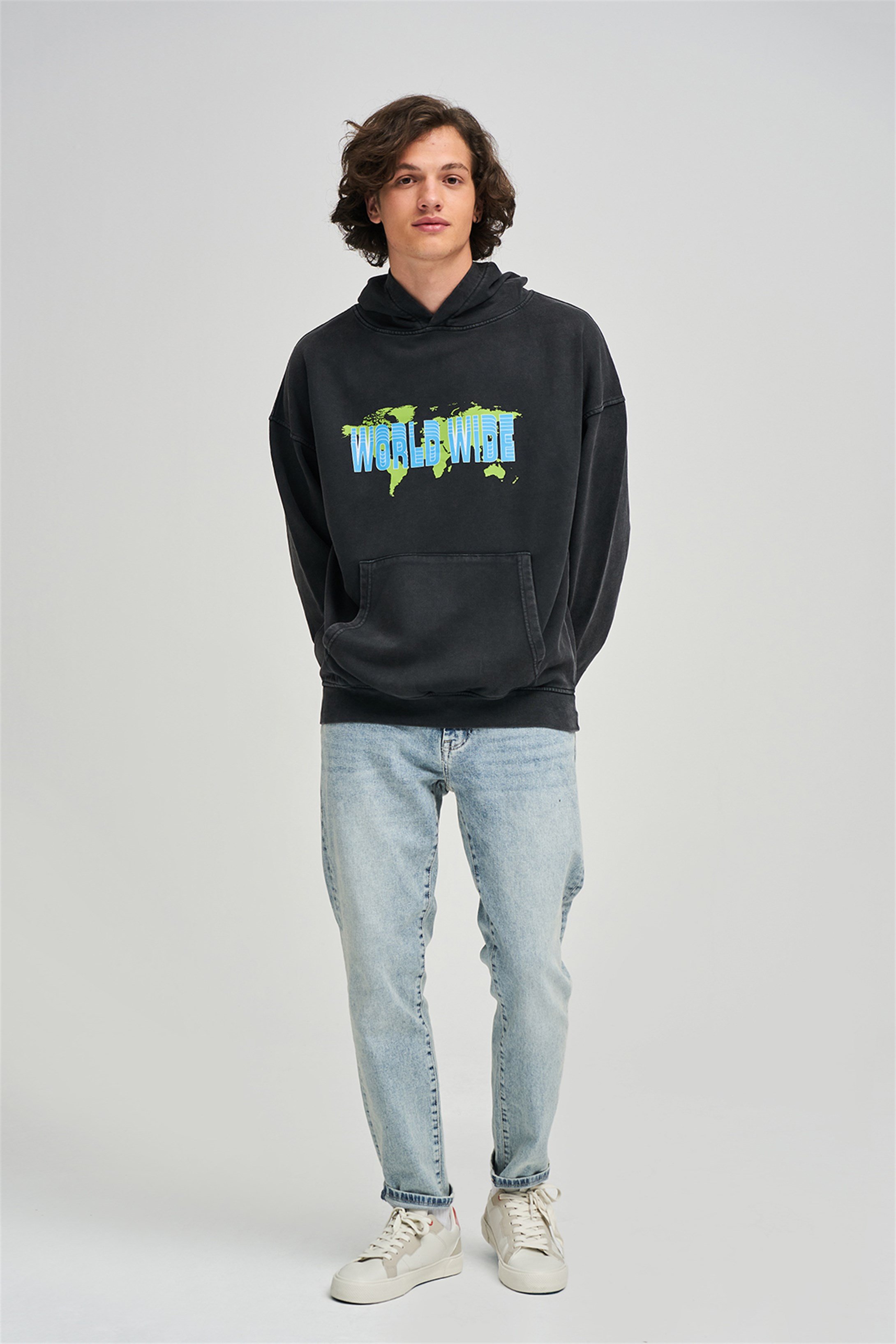 Trendiz Exclusive Worldwide Yıkamalı Sweatshirt