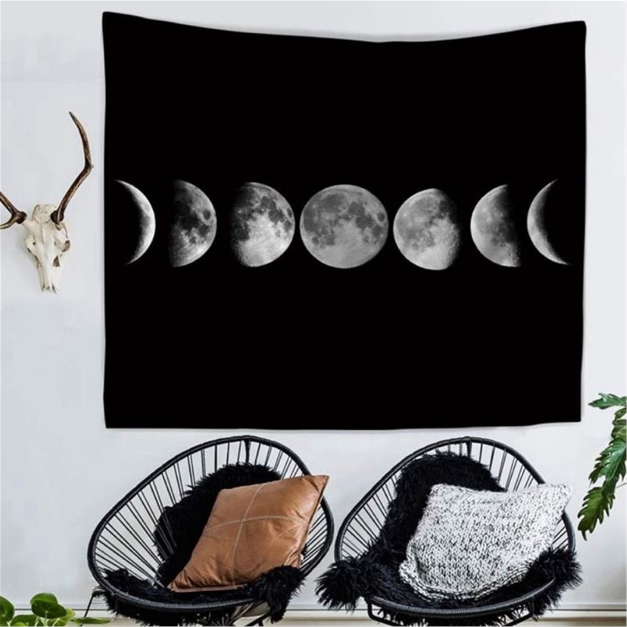 Trendiz Full Moon Siyah Duvar Halısı