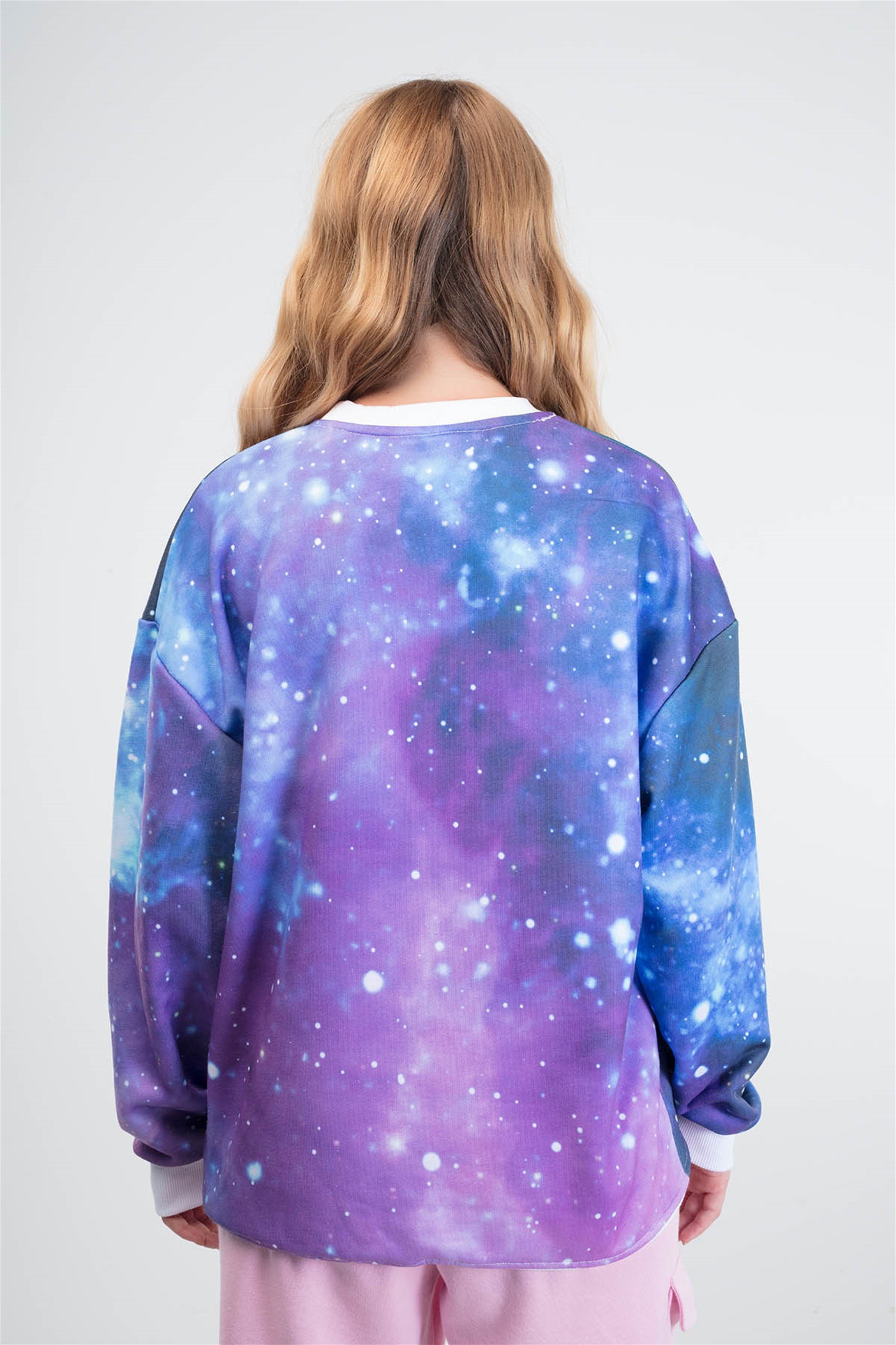 Trendiz Galaxi Unisex Yuvarlak Yaka Sweatshirt Beyz 131103