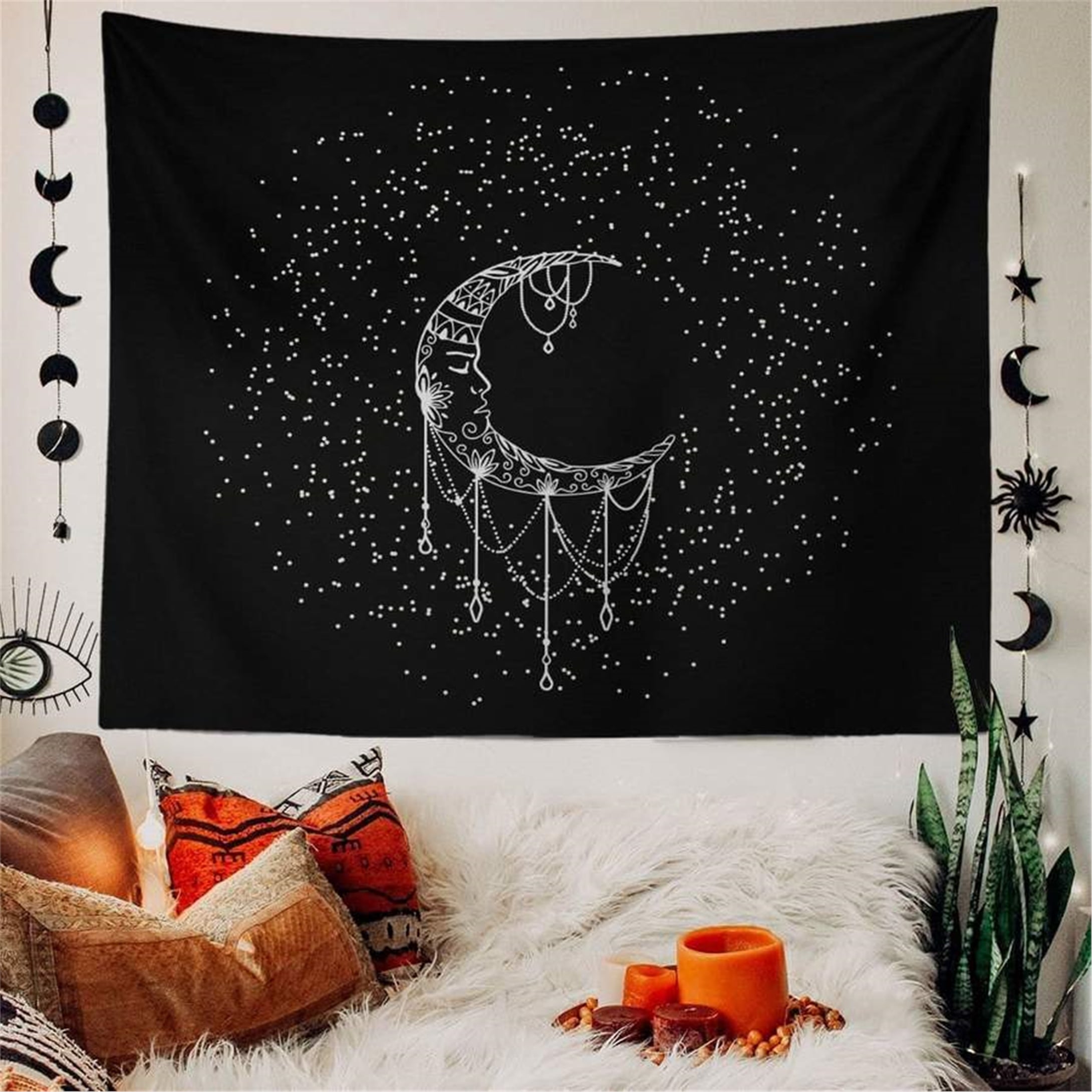 Trendiz Half Moon Siyah Duvar Halısı