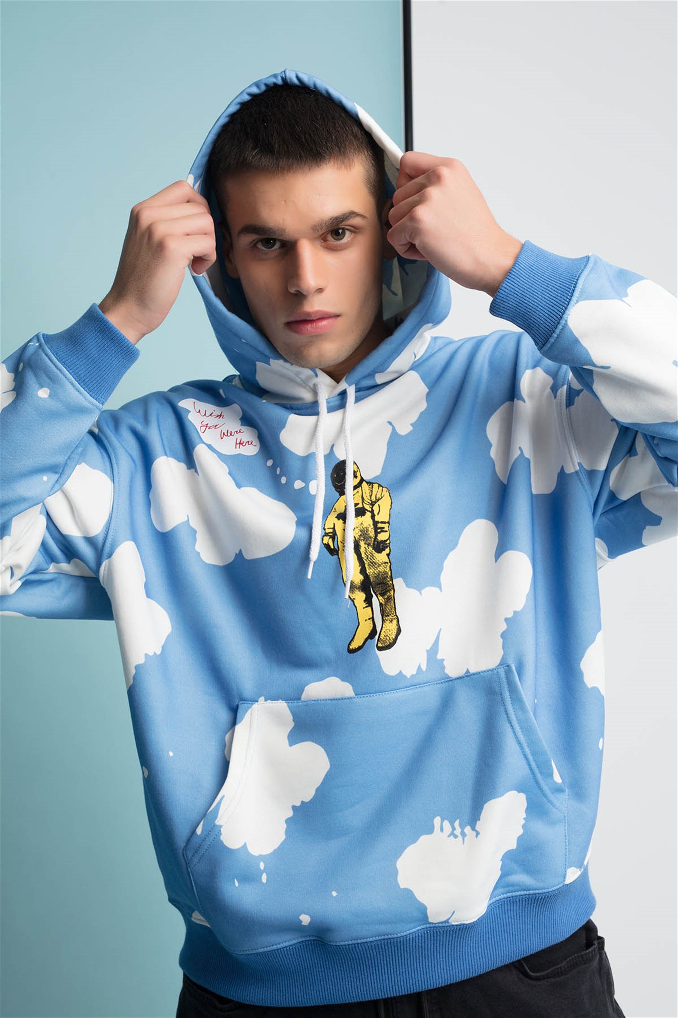 Trendiz Hope Unisex Hoodie Mavi 111186