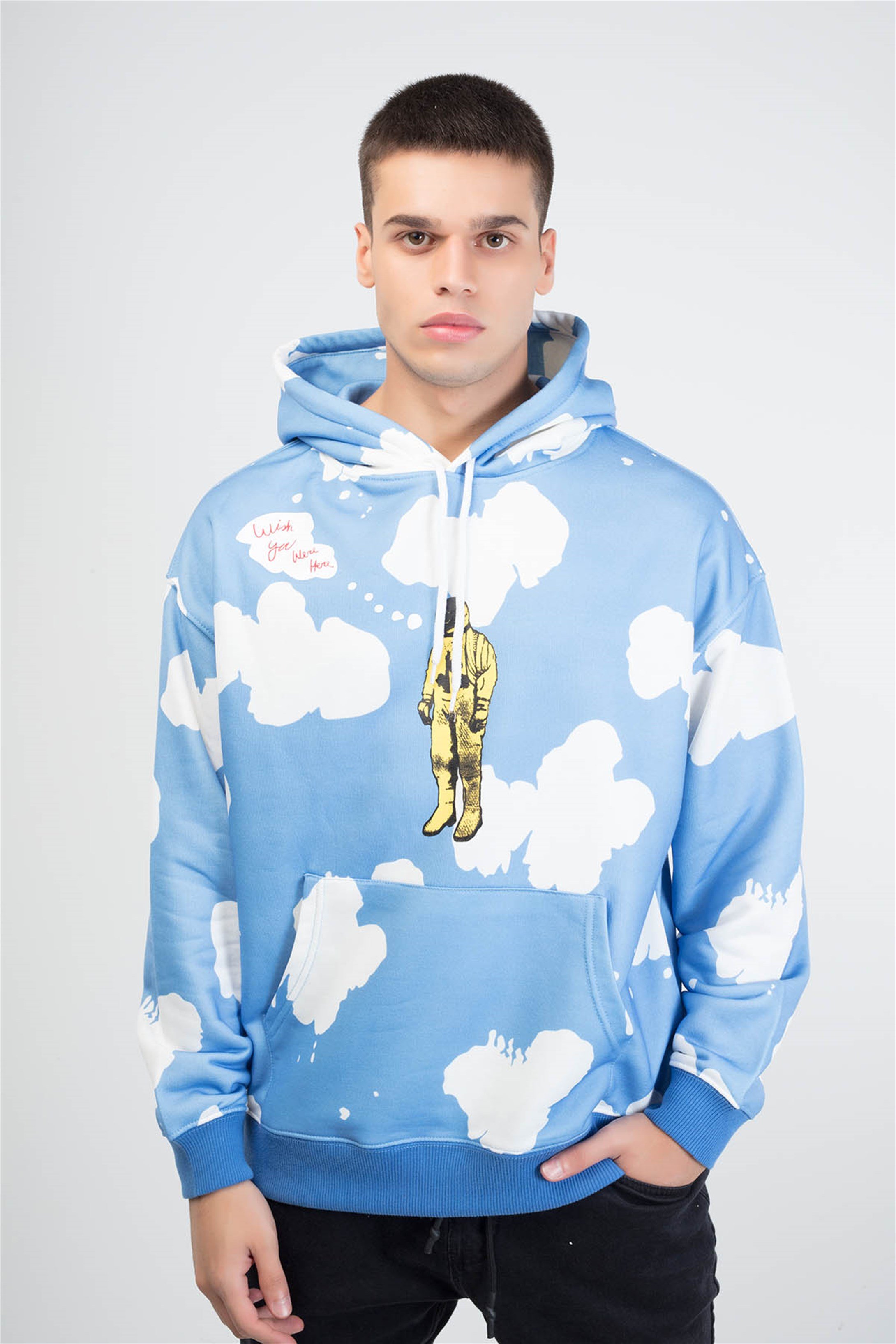 Trendiz Hope Unisex Hoodie Mavi 111186
