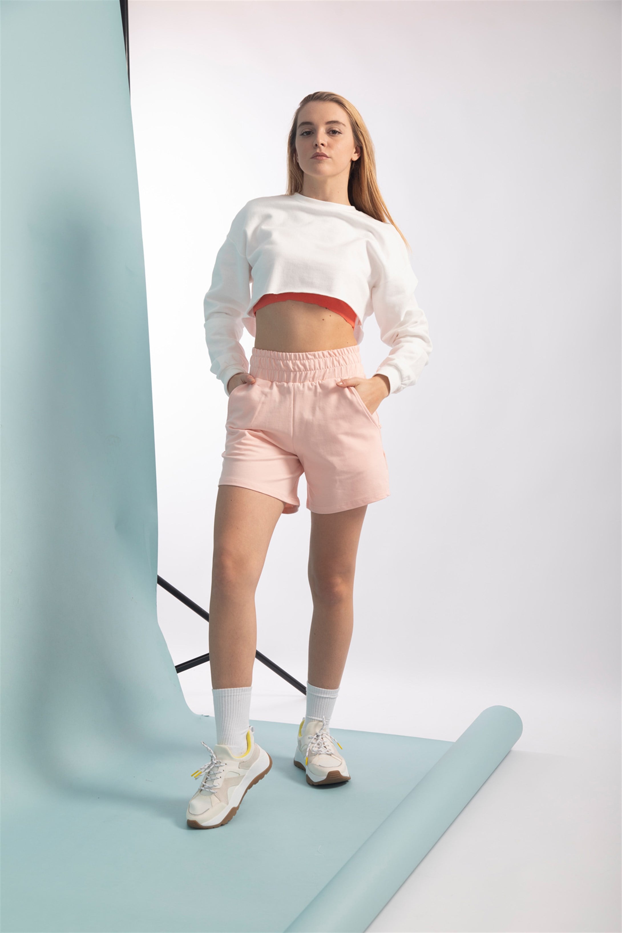 Trendiz Kadın Basic Şort  Pembe TRKBS1