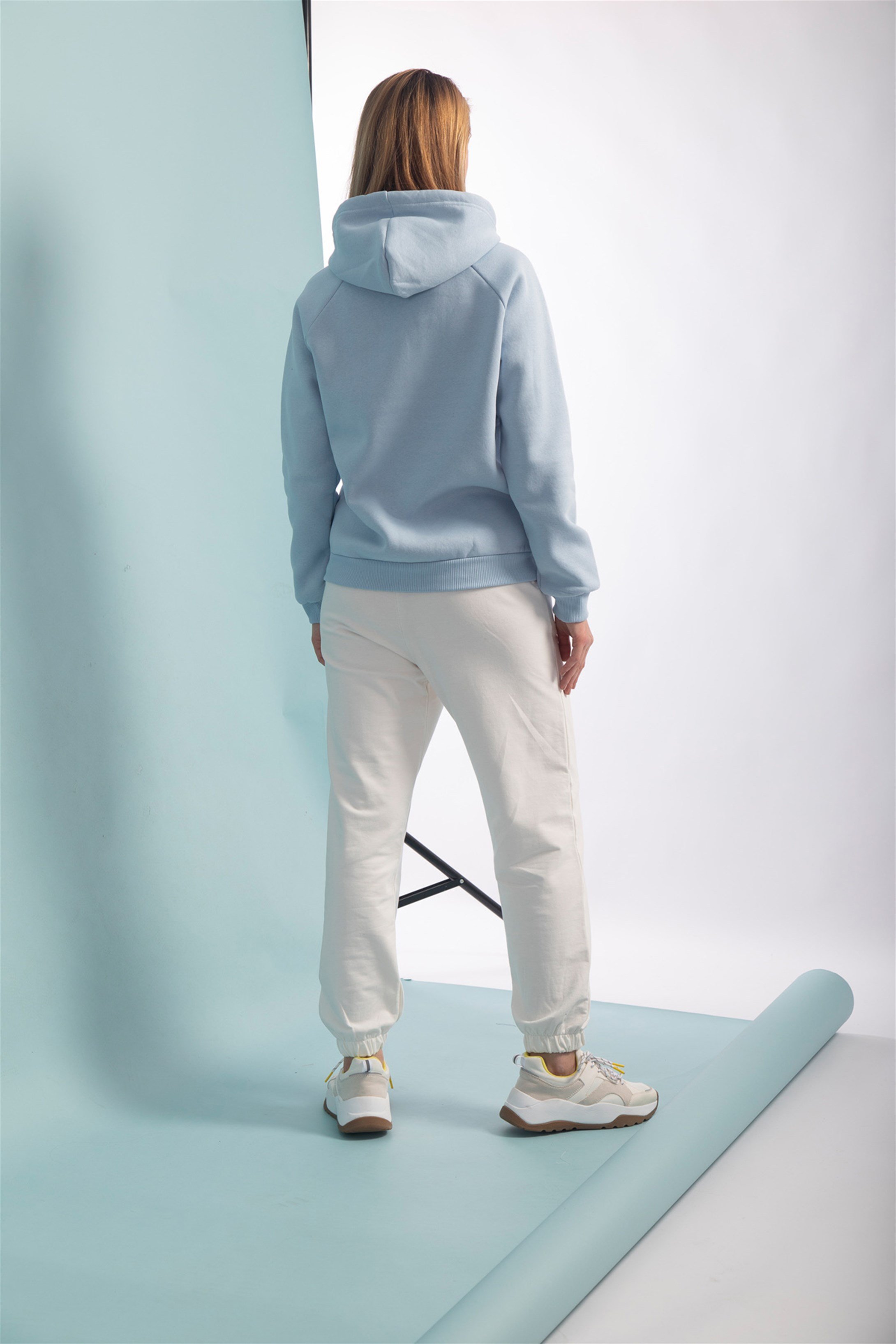 Trendiz Kadın Basic Sweatshirt Acık Mavi