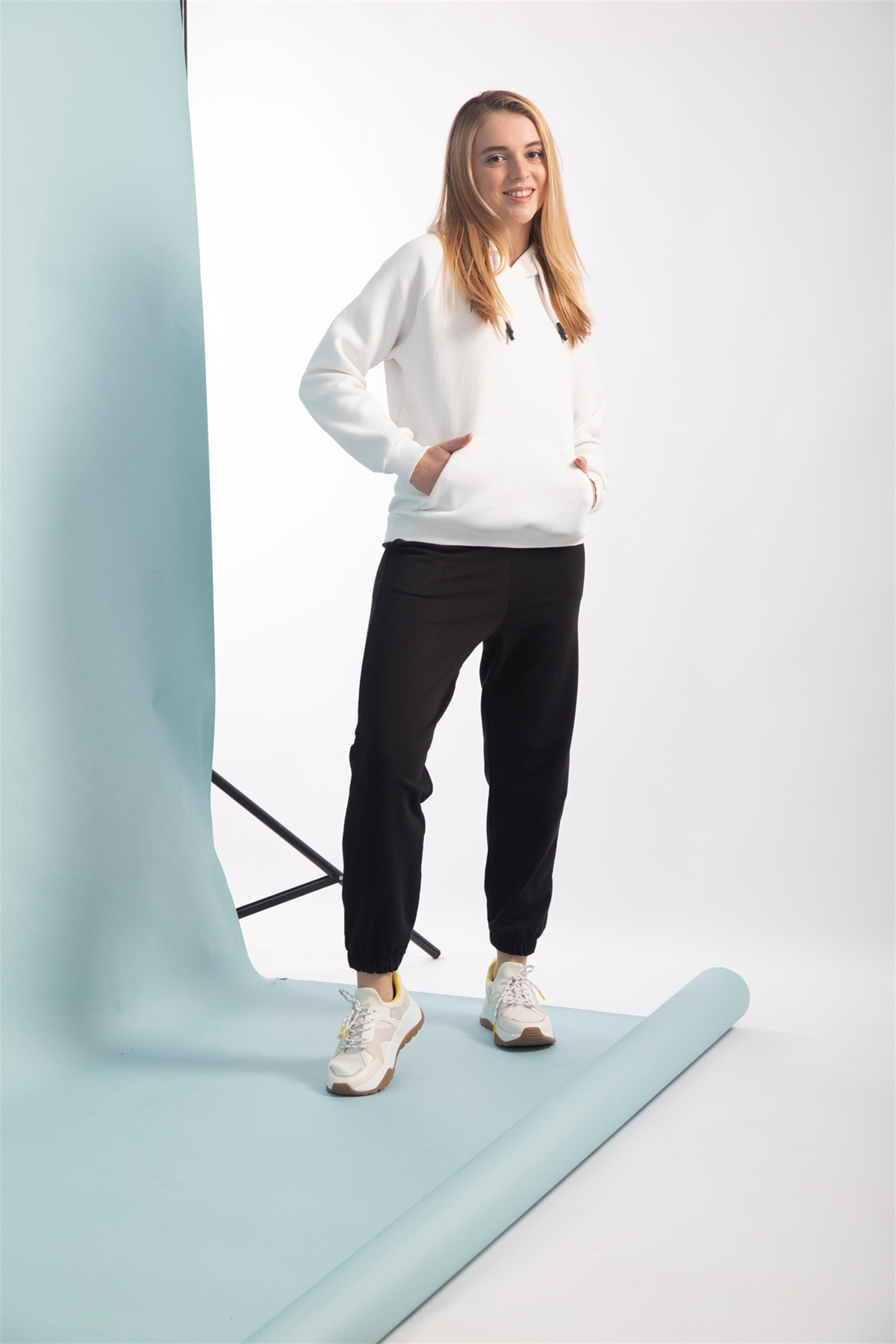 Trendiz Kadın Basic Sweatshirt Beyaz