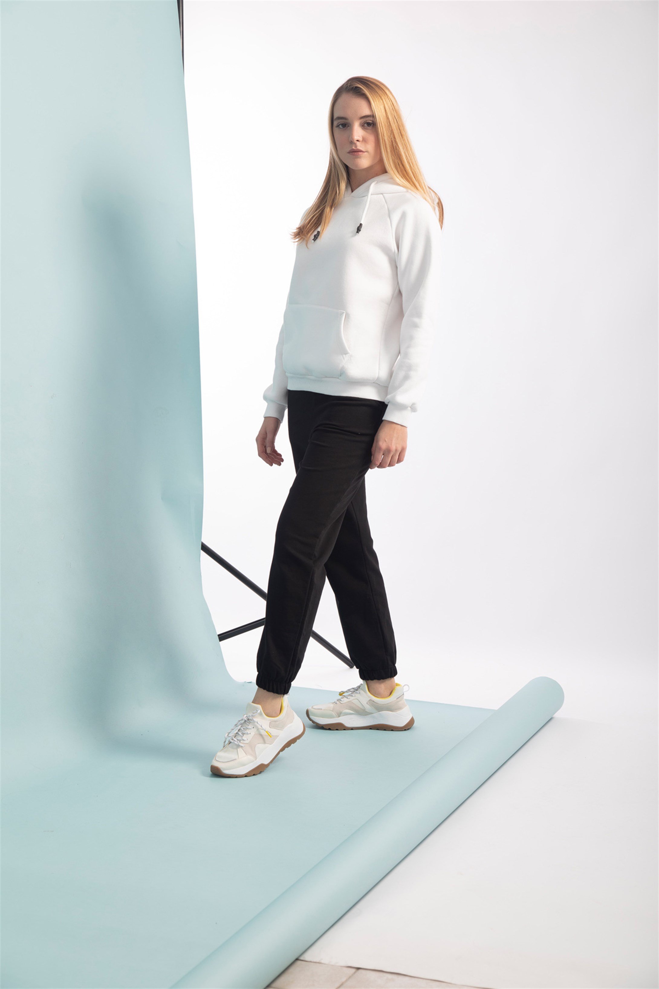 Trendiz Kadın Basic Sweatshirt Beyaz