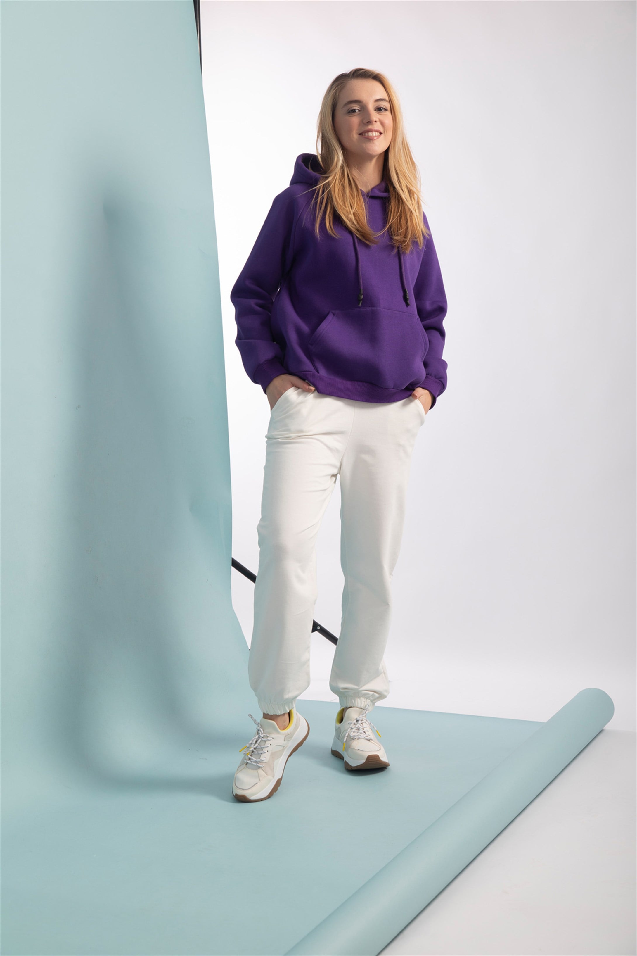 Trendiz Kadın Basic Sweatshirt Mor