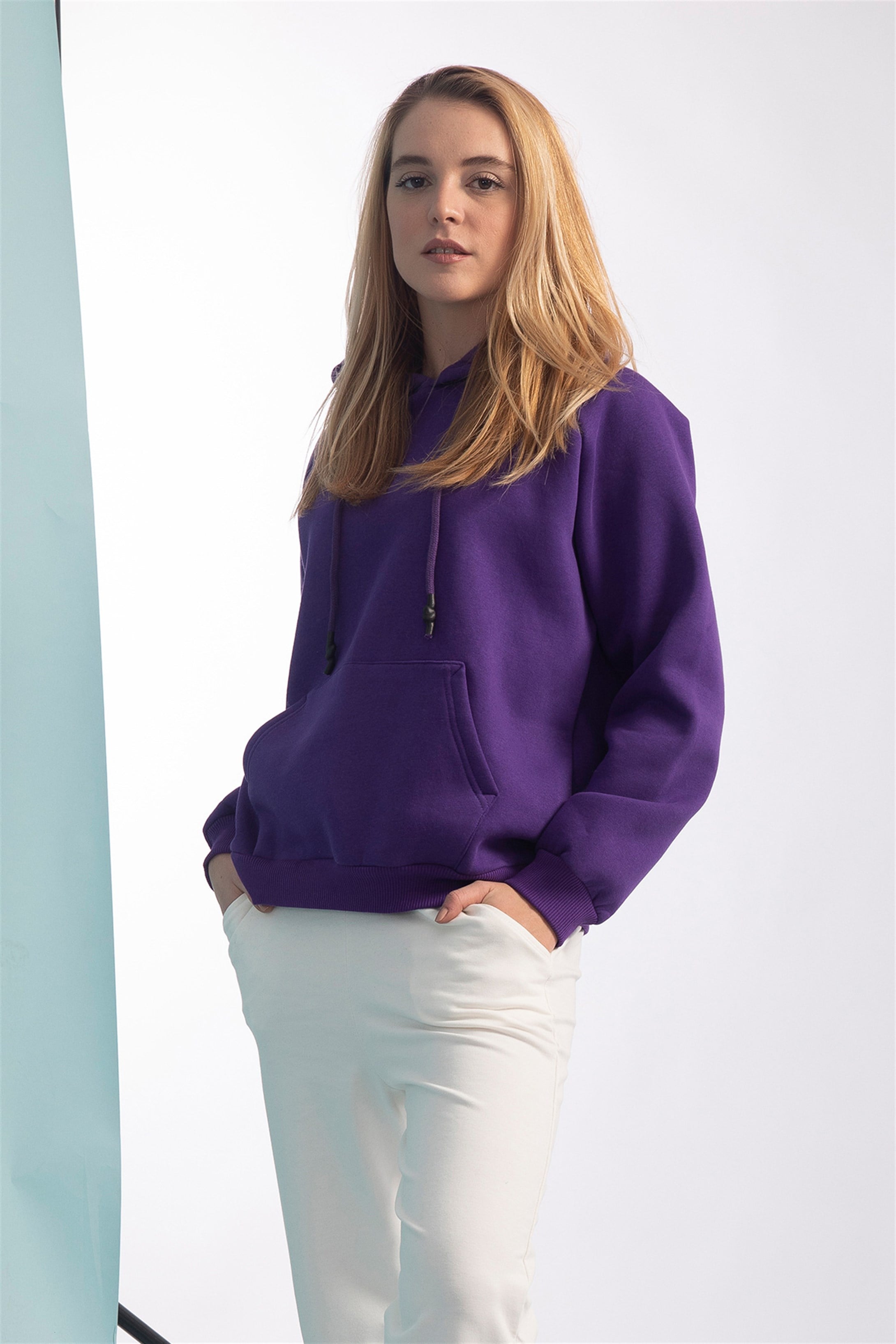 Trendiz Kadın Basic Sweatshirt Mor