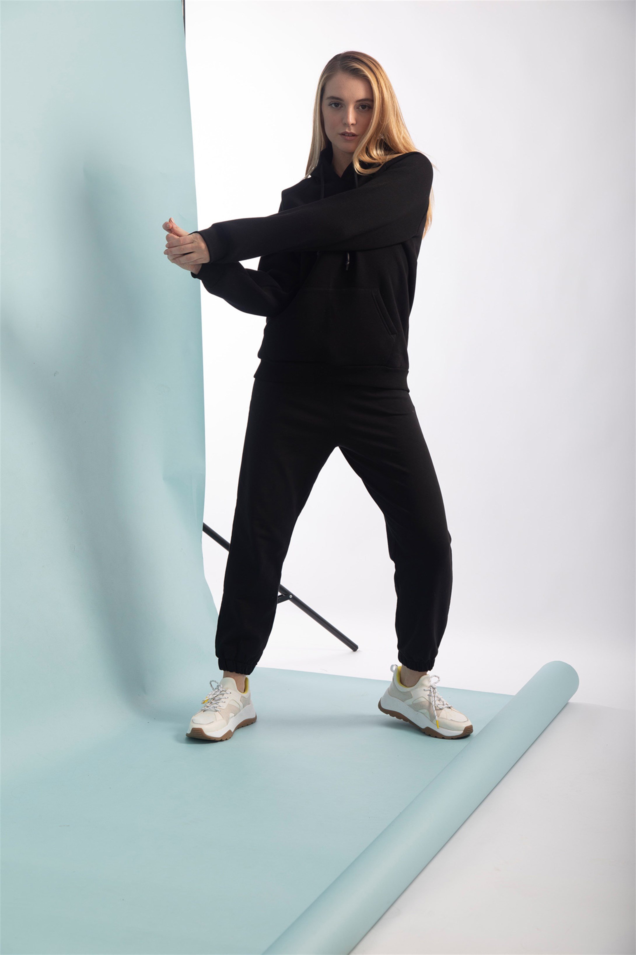 Trendiz Kadın Basic Sweatshirt Siyah