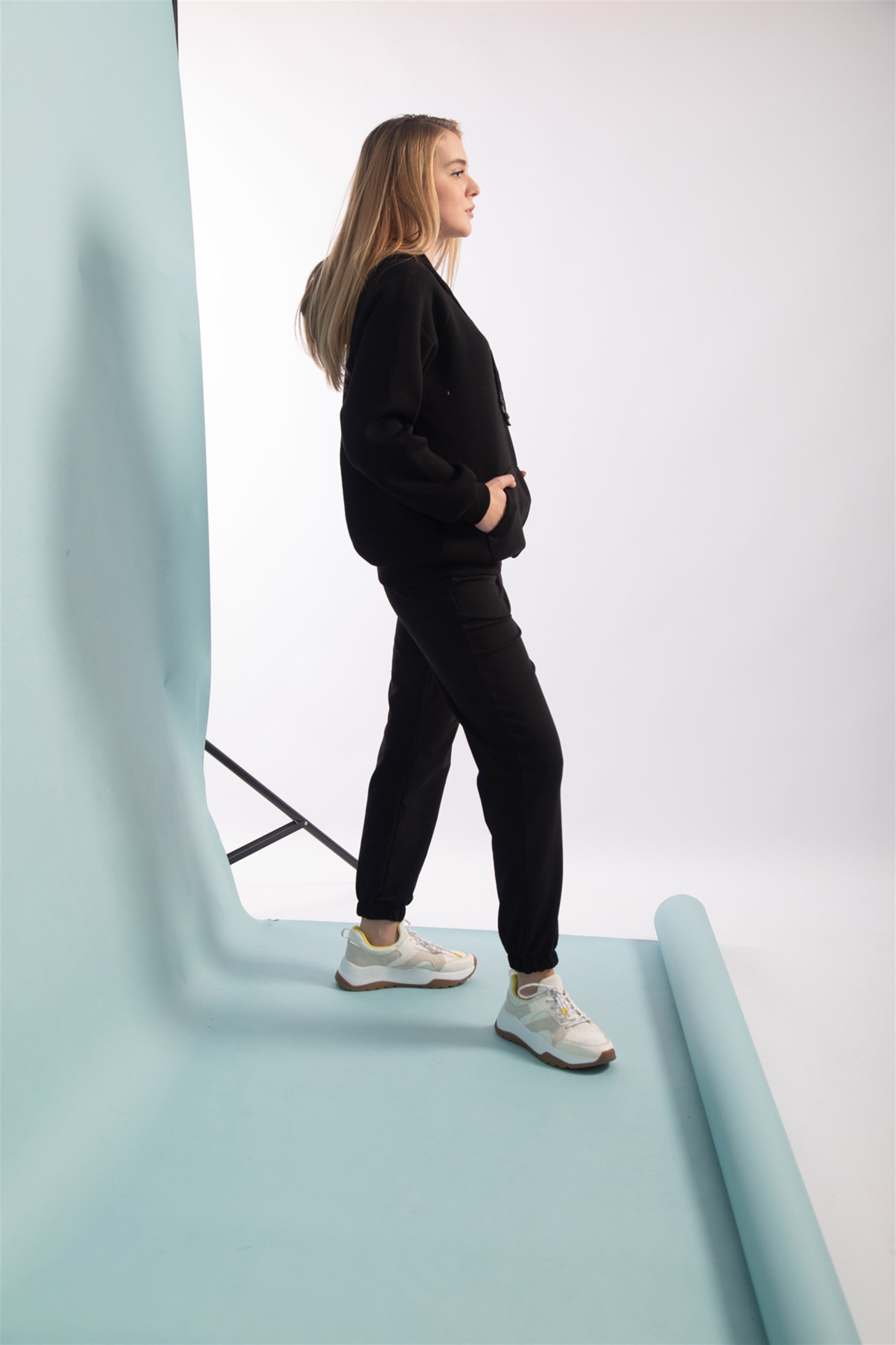 Trendiz Kadın Basic Sweatshirt Siyah