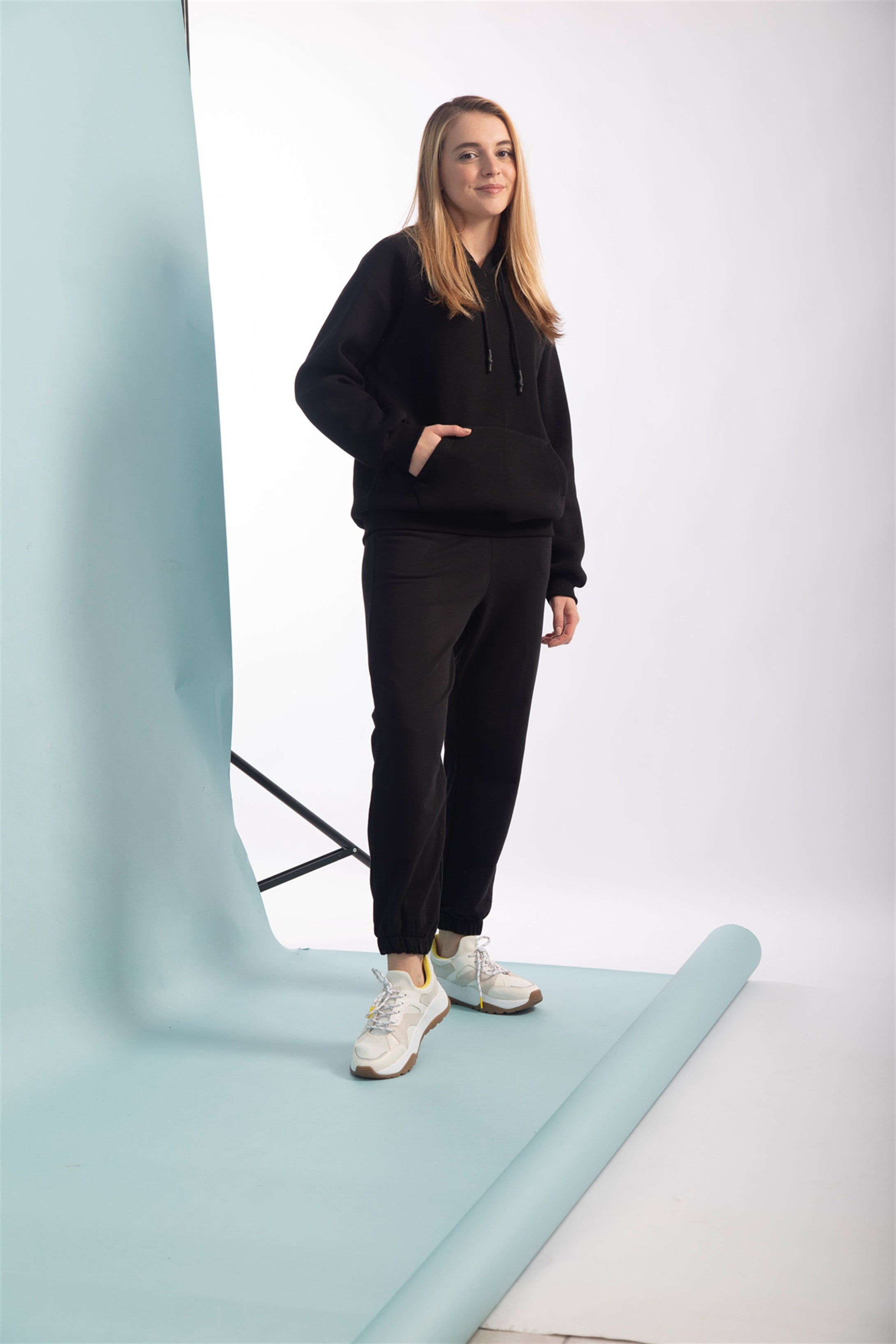 Trendiz Kadın Basic Sweatshirt Siyah
