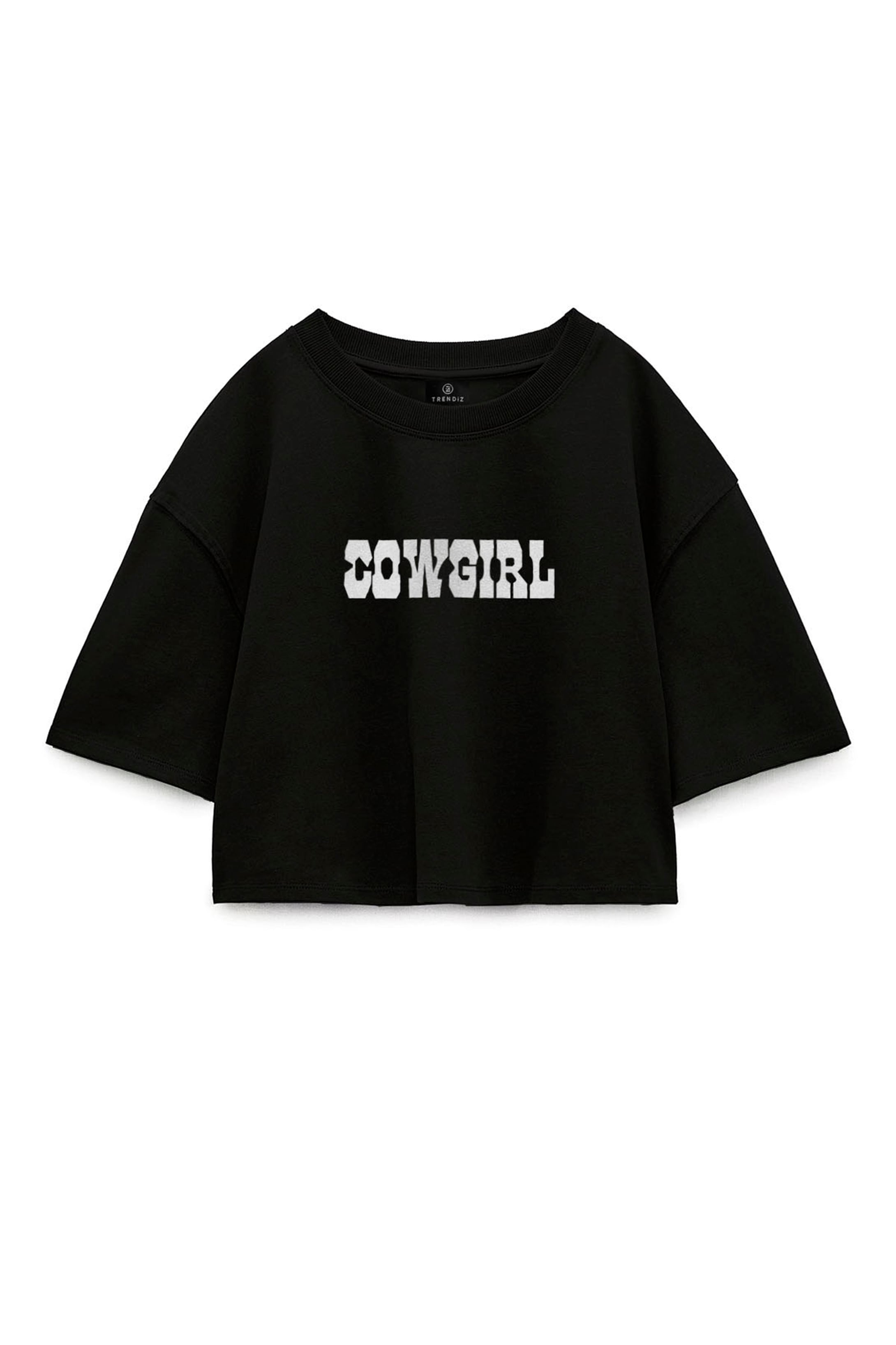 Trendiz Kadın Cowgirl Crop Siyah