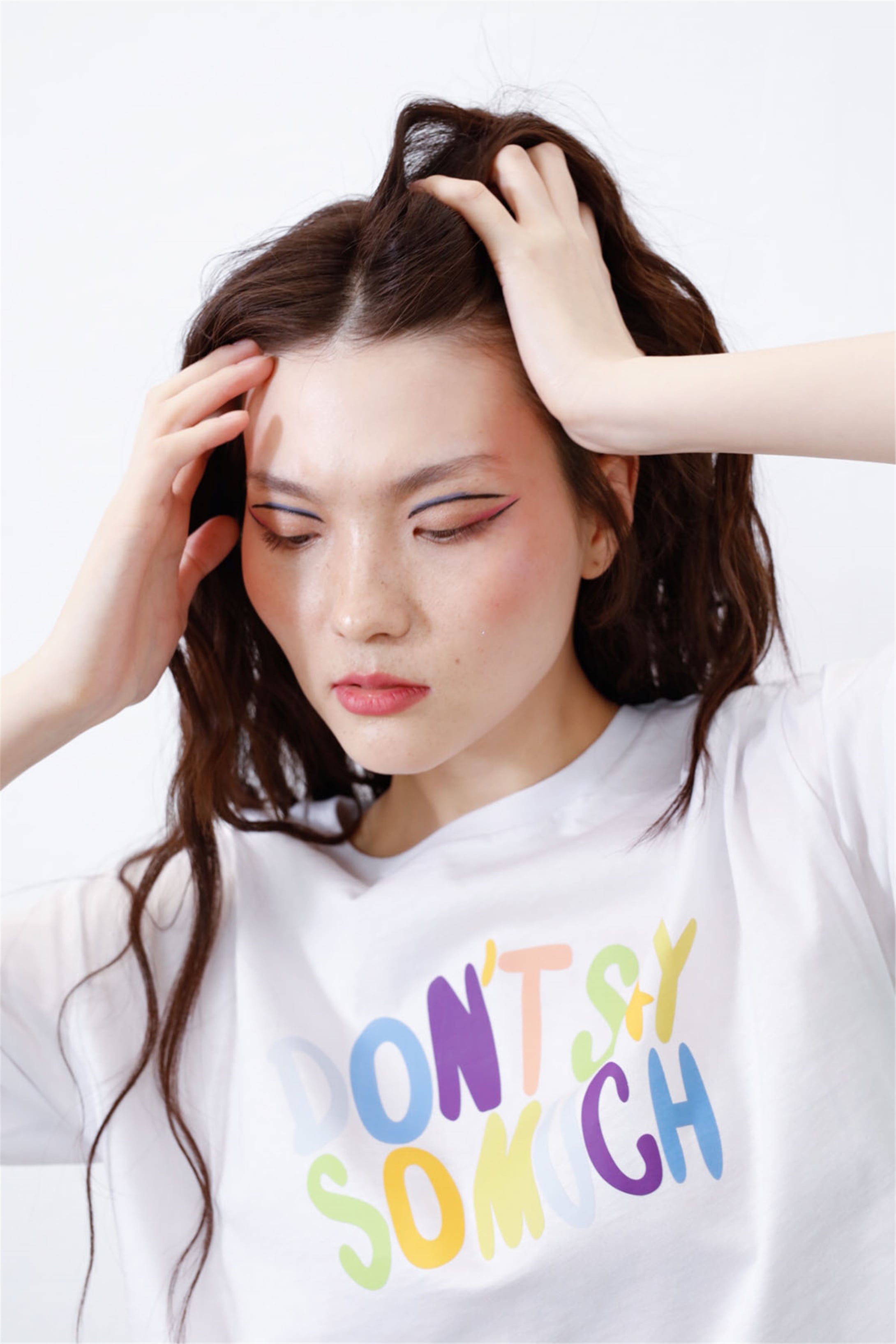 Trendiz Kadın Don't Say So Much Crop Beyaz