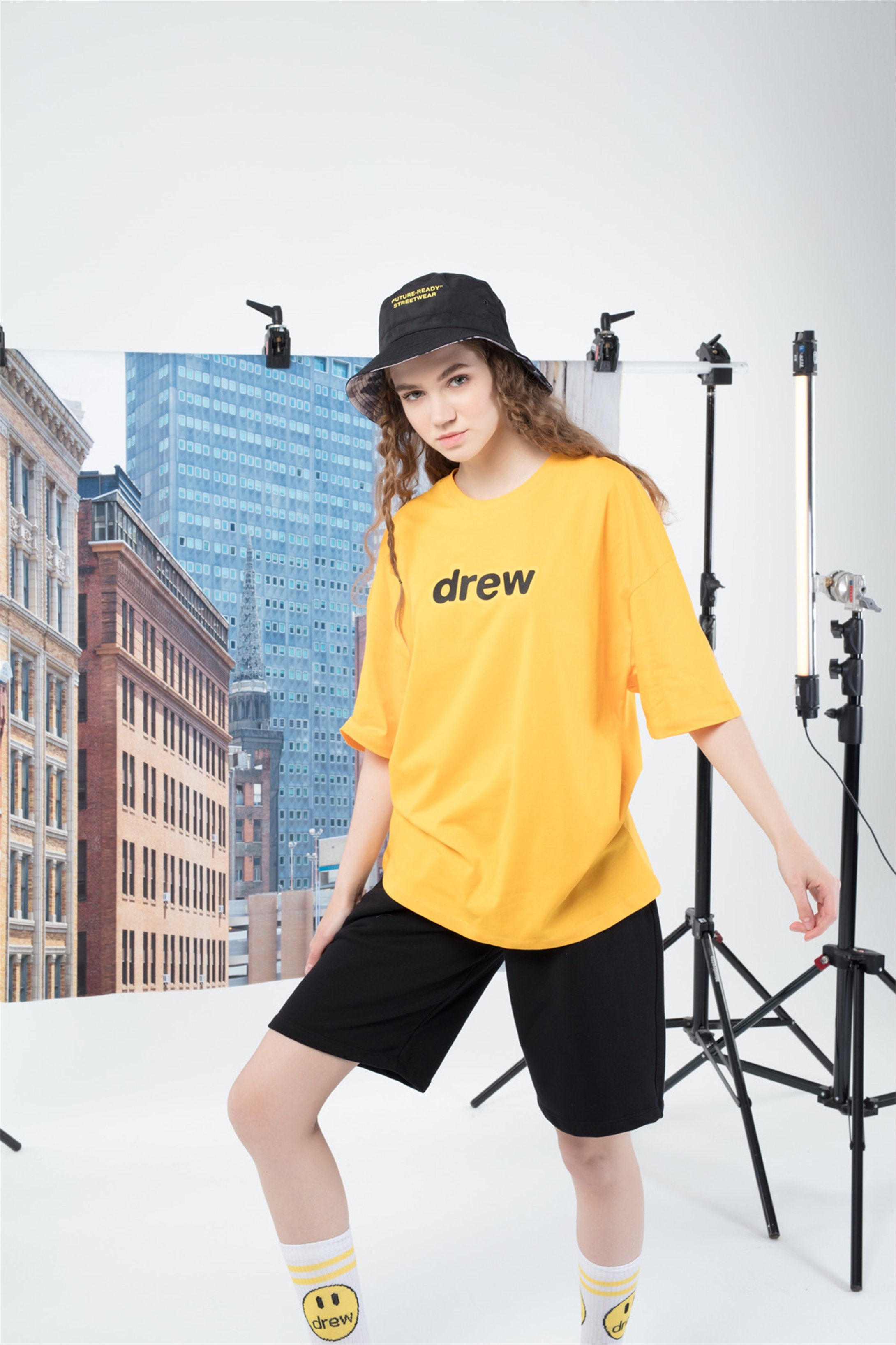 Trendiz Kadın Oversize Alt Üst Drew Takım Sarı
