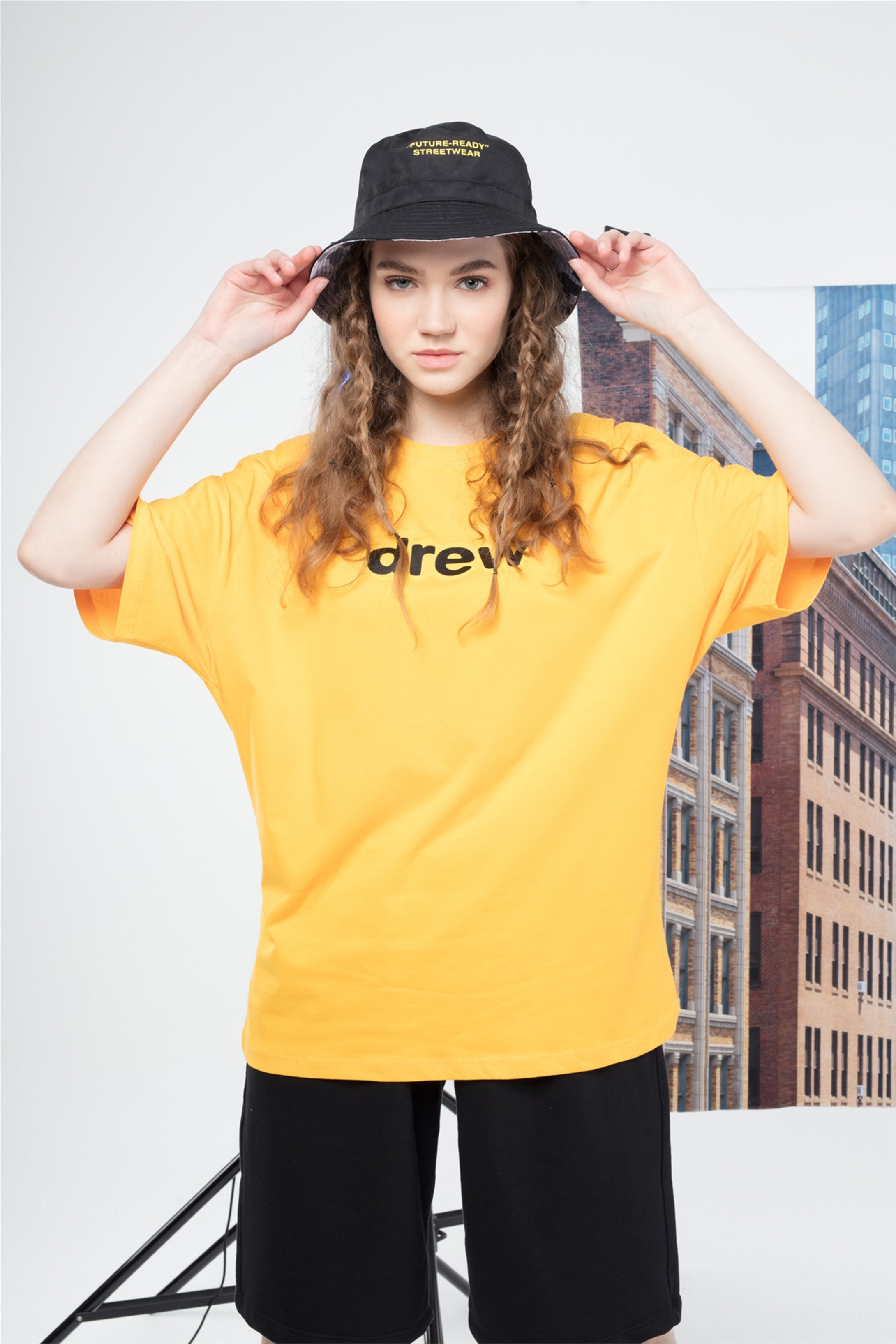 Trendiz Kadın Oversize Alt Üst Drew Takım Sarı