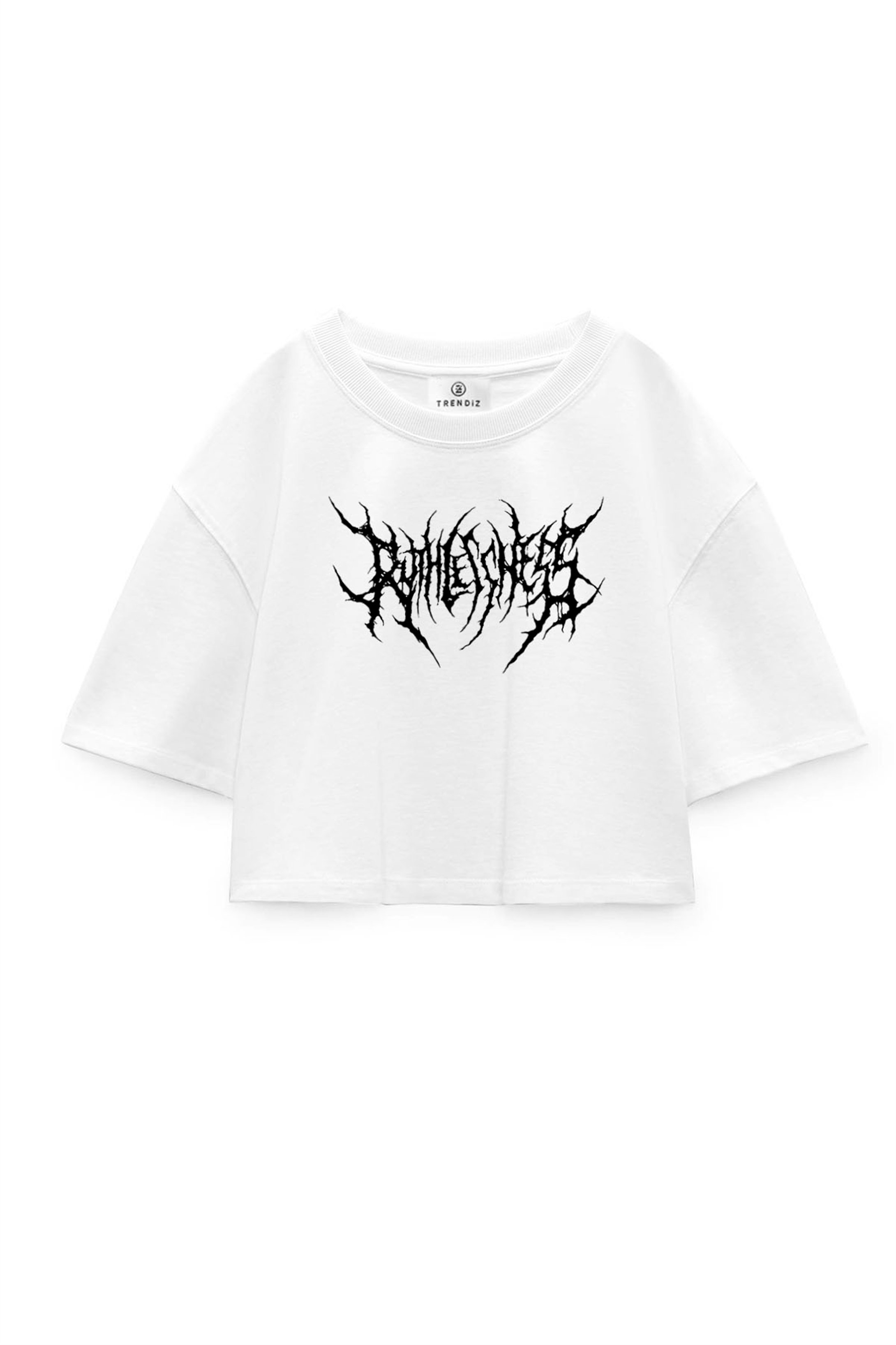 Trendiz Kadın Ruthless Crop Beyaz