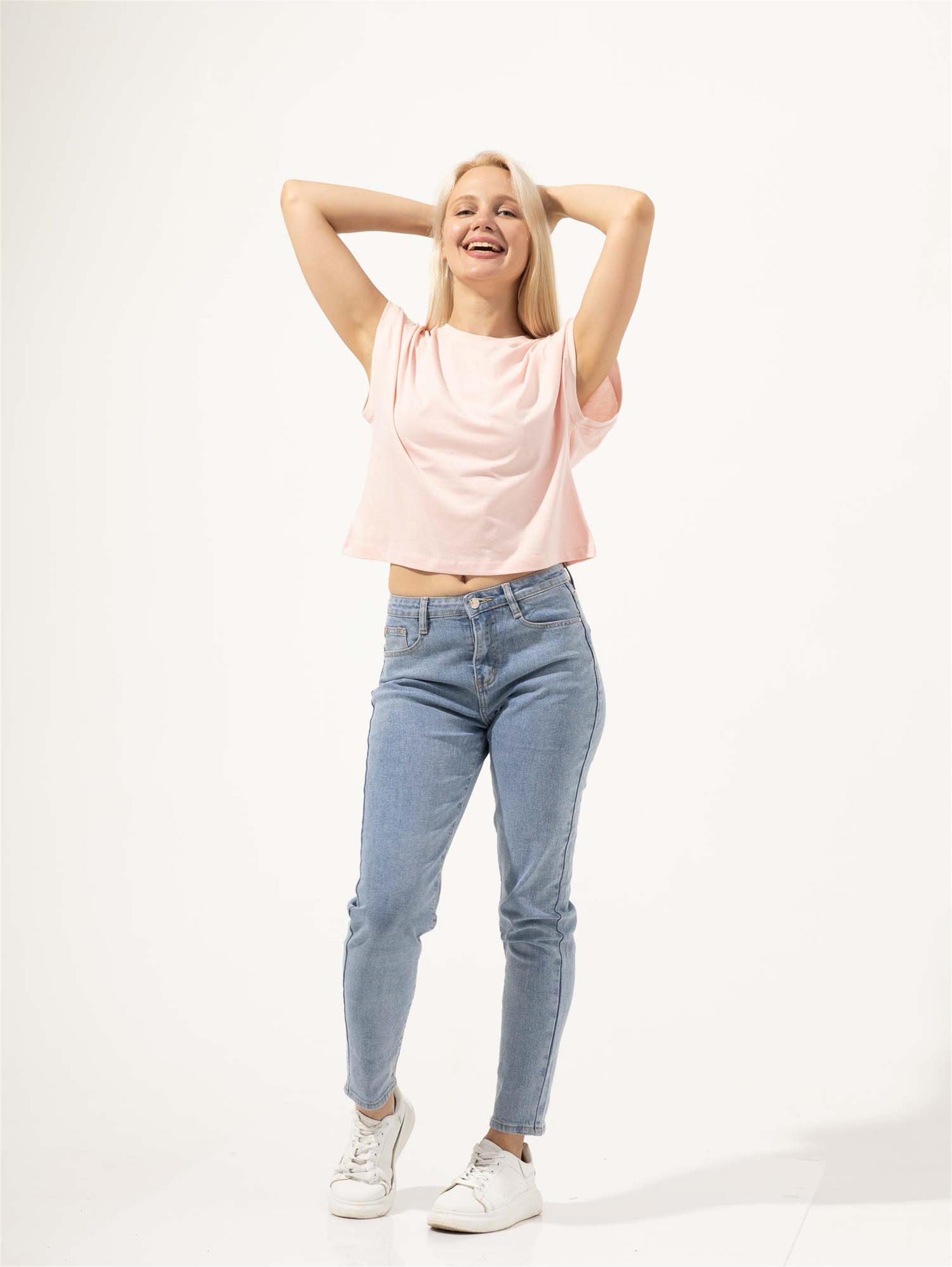 Trendiz Kadın Yarasa Tshirt Pembe