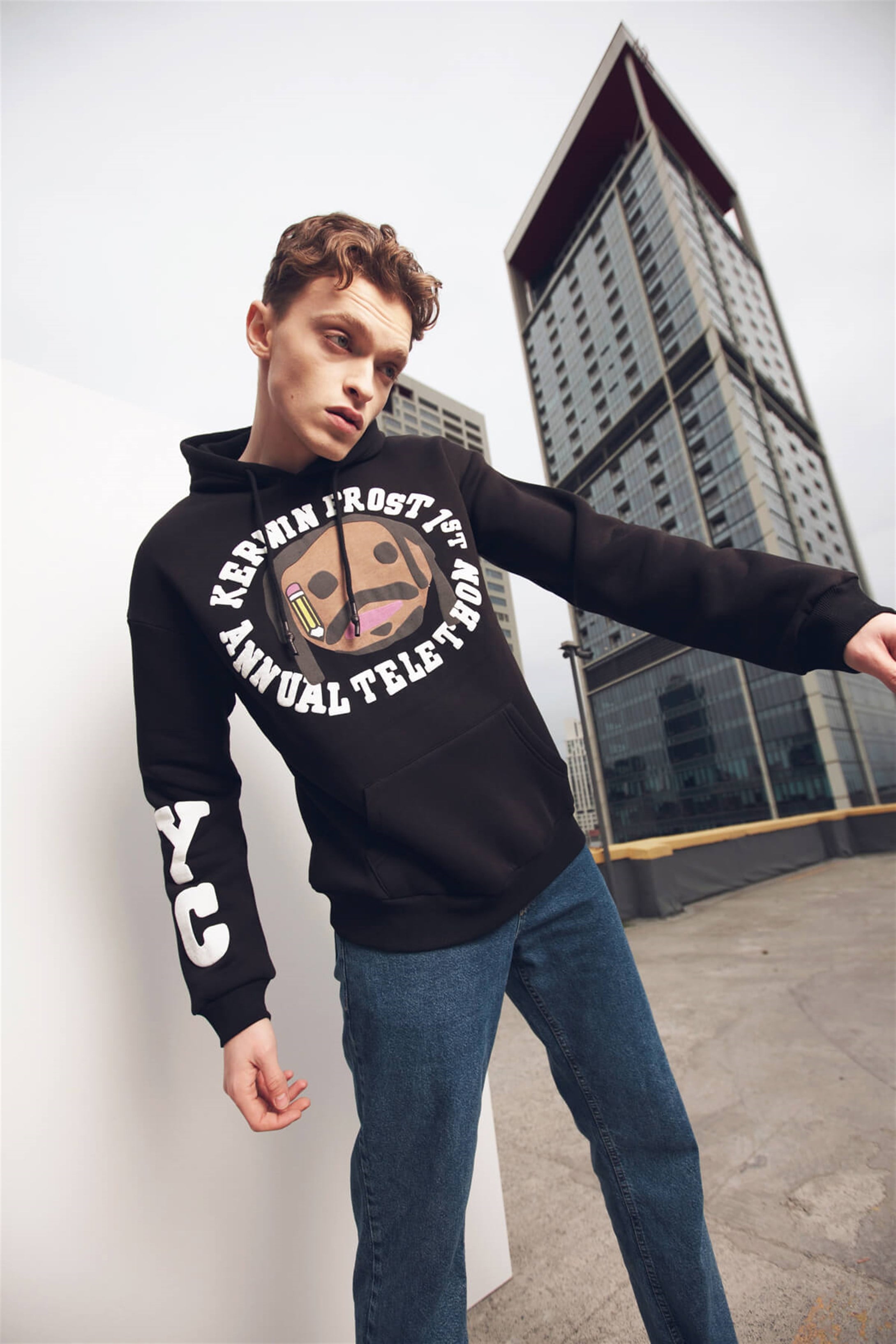 Trendiz Kerwin Frost Siyah Unisex Sweatshirt