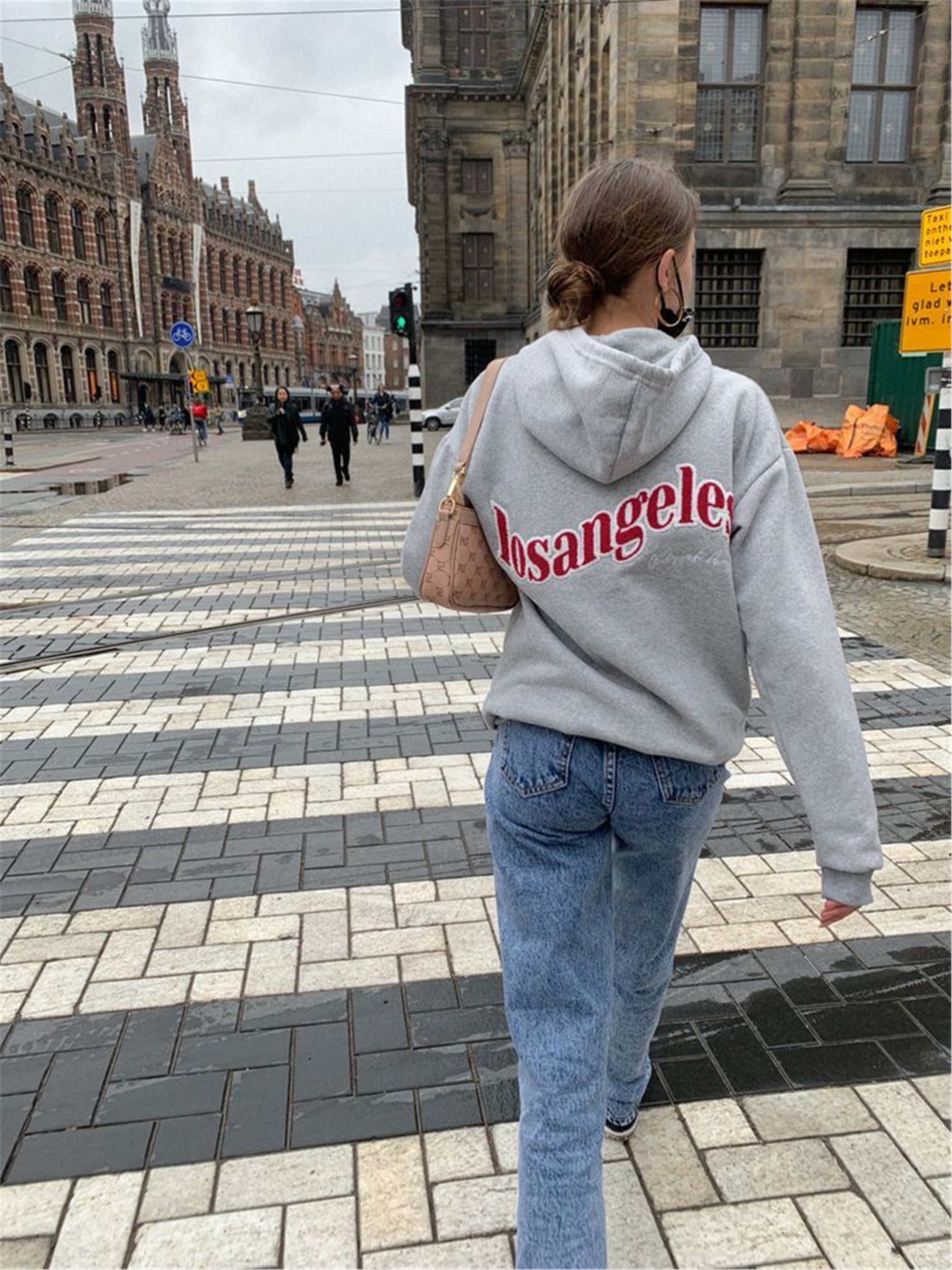 Trendiz Los Angeles Gri Unisex Sweatshirt