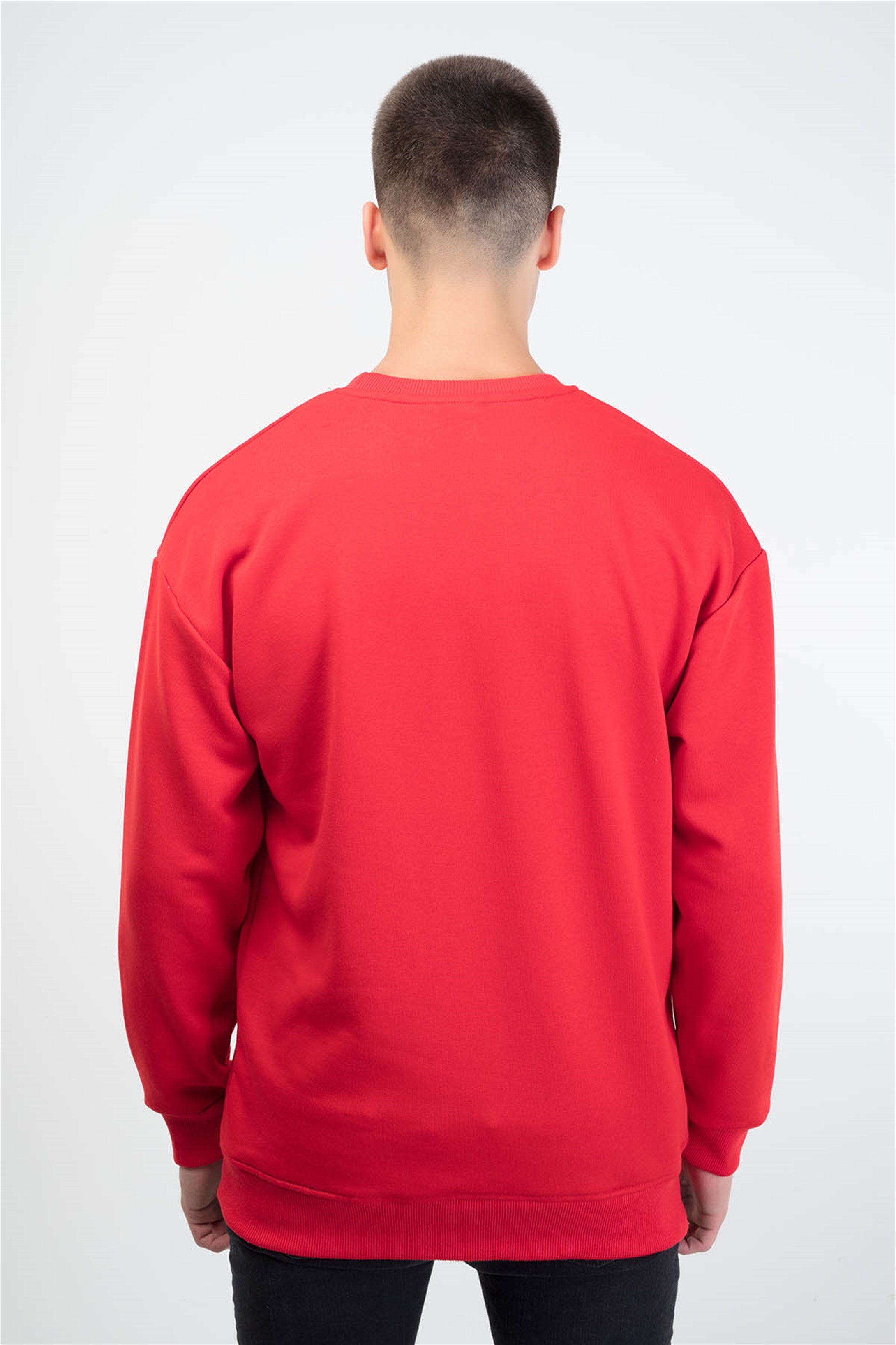 Trendiz Love Couple Erkek Yuvarlak Yaka Sweatshirt Kırmızı 121114