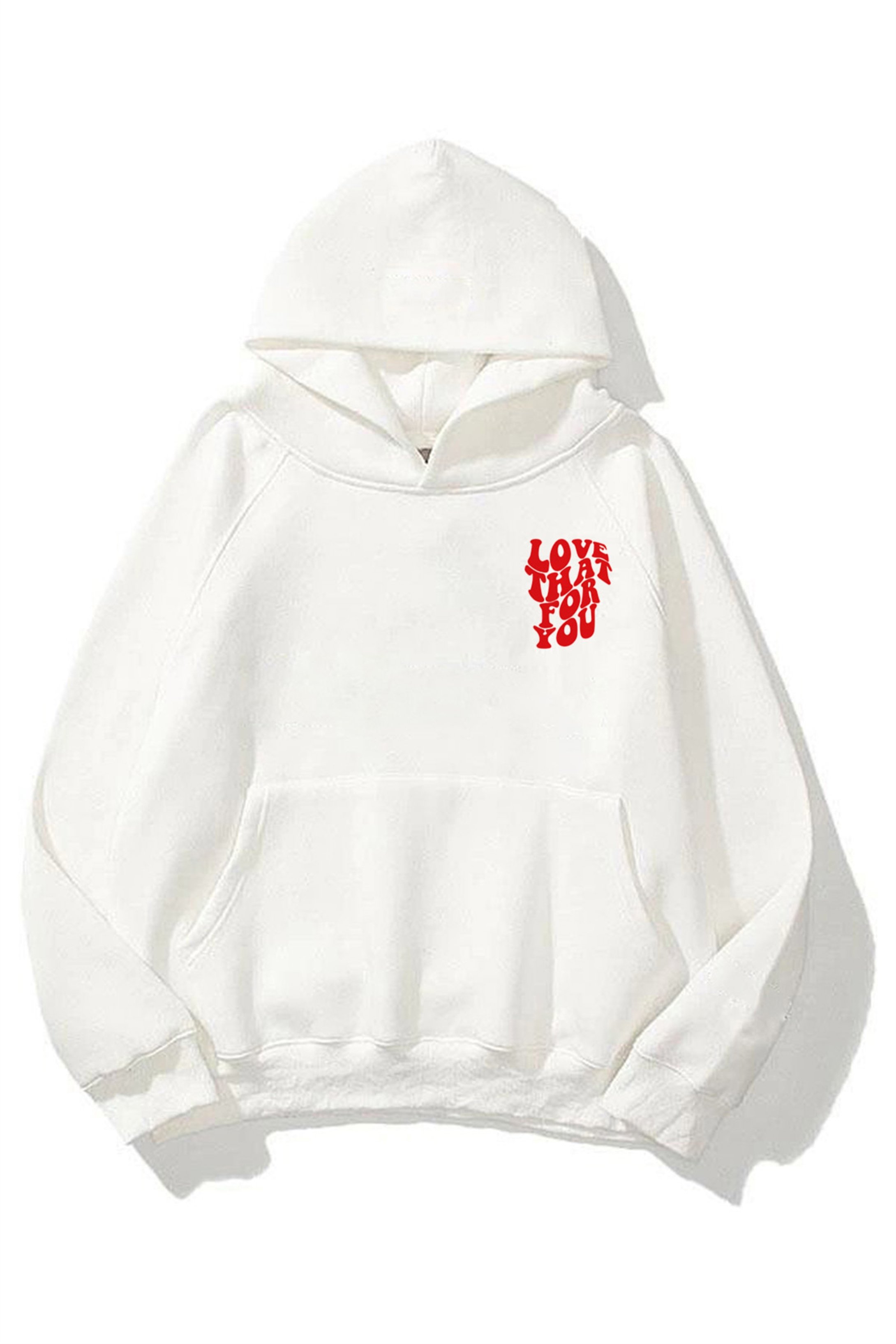 Trendiz Love That For You Beyaz Unisex Sweatshirt