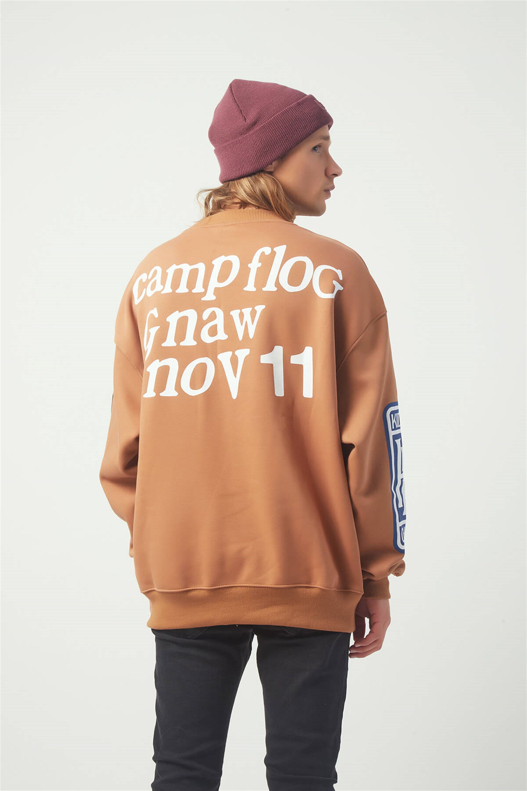 Trendiz luckme Oversıze Sweatshirt Kahverengi TR30016