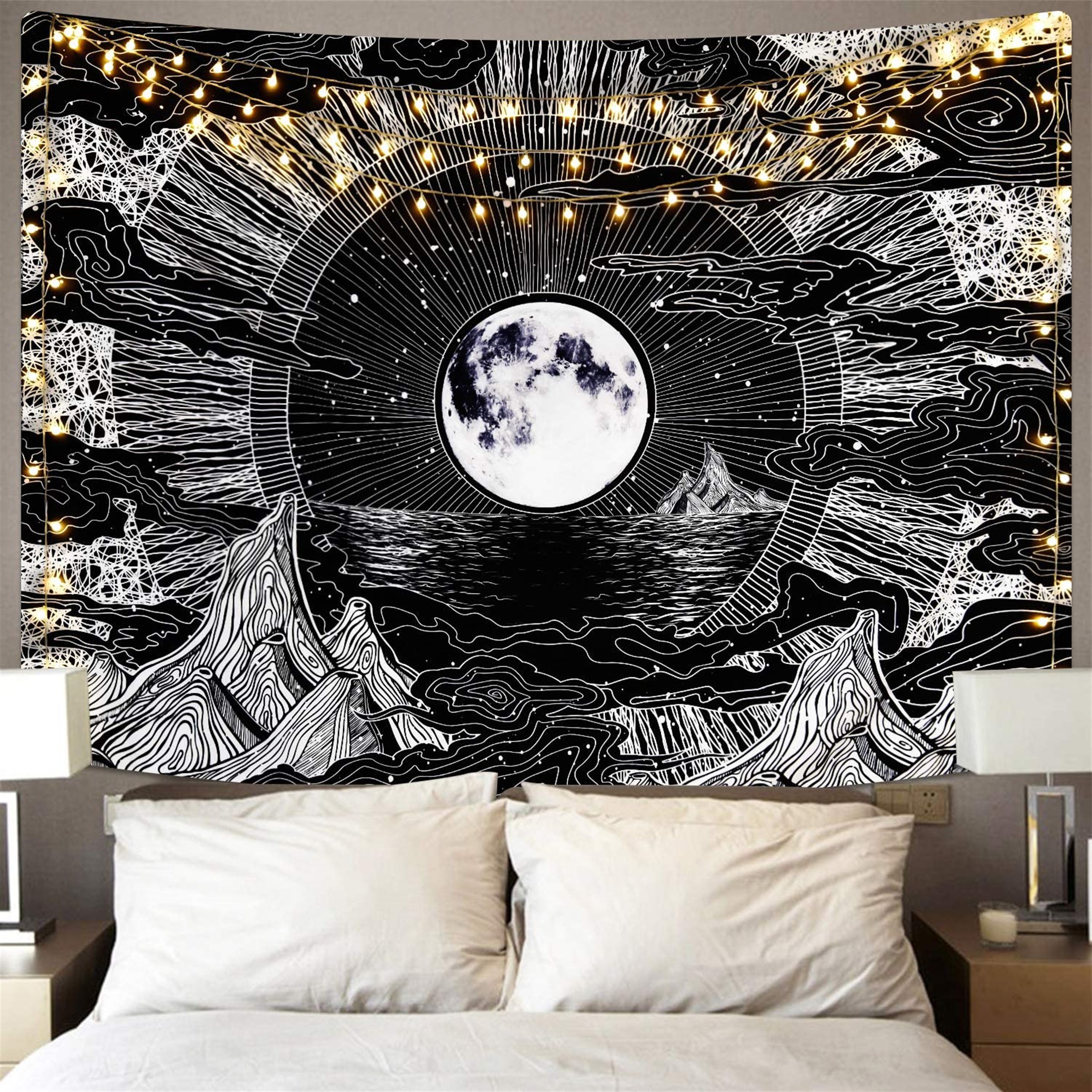 Trendiz Moon Siyah Duvar Halısı 75x100 W20011