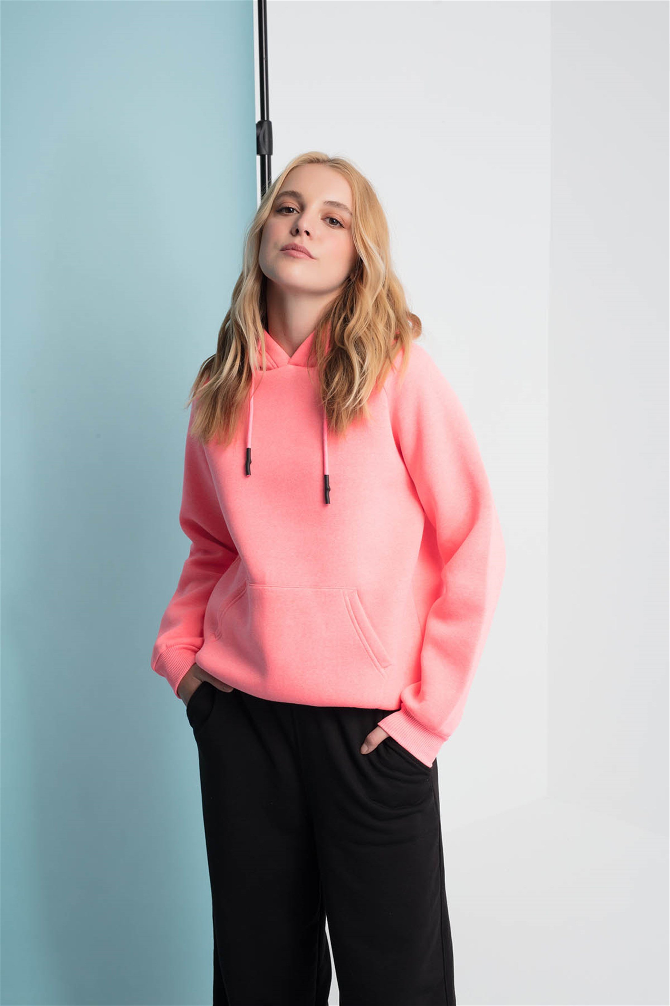 Trendiz Neon Hoodie Takım Pembe 111192