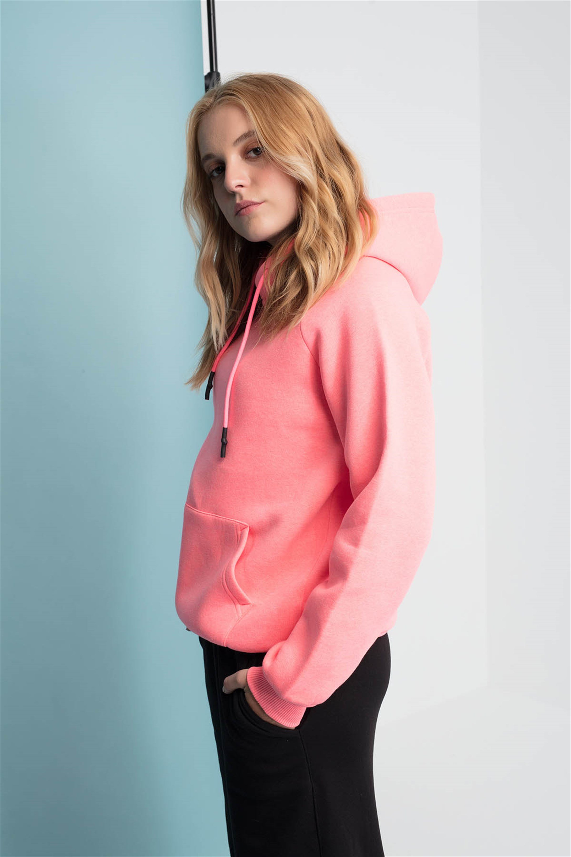 Trendiz Neon Hoodie Takım Pembe 111192