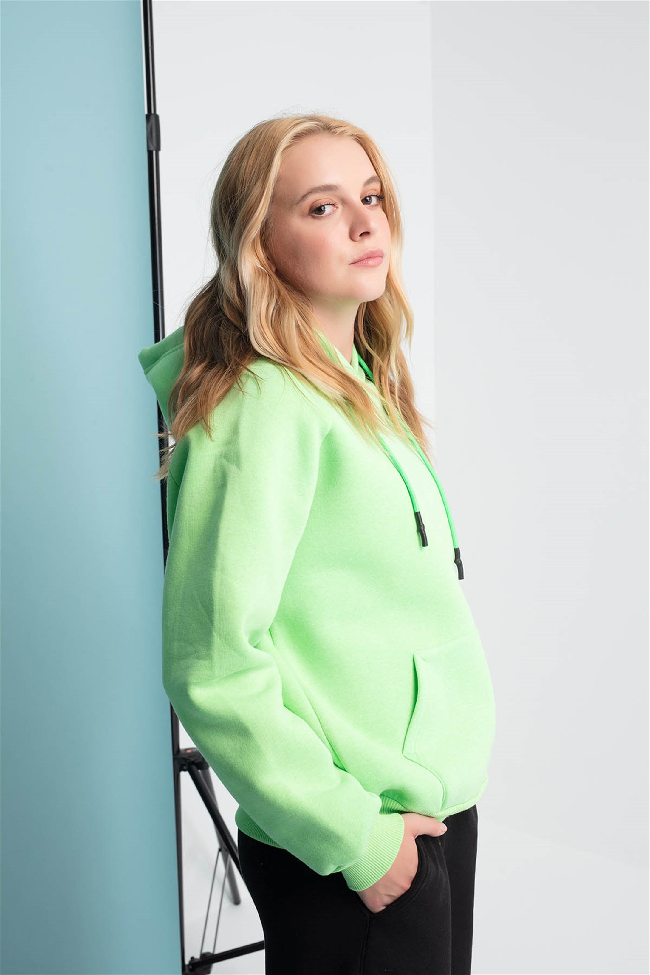 Trendiz Neon Hoodie Takım Yeşil 111193