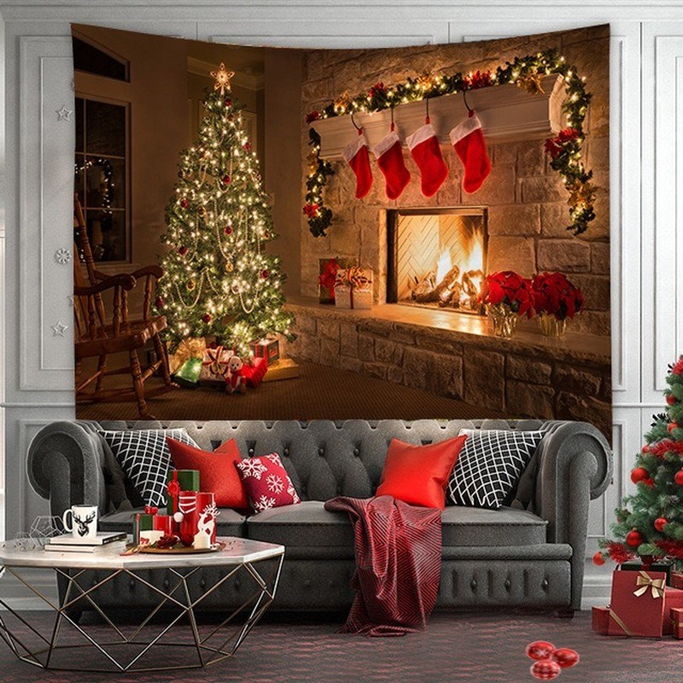 Trendiz New Cristmans Duvar Halısı 150x100 W20022