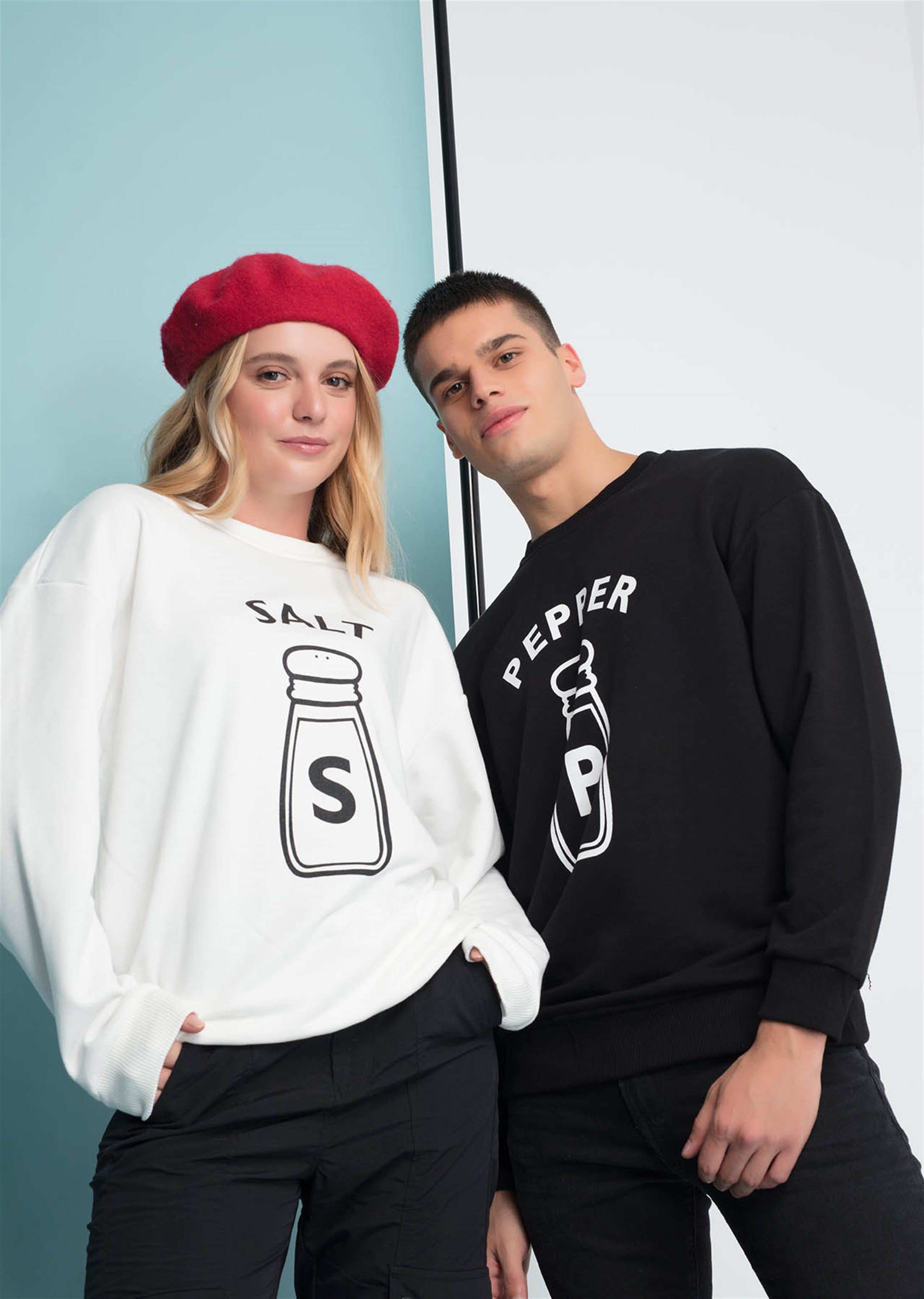 Trendiz Pepper Couple Erkek Yuvarlak Yaka Sweatshirt Siyah 121105