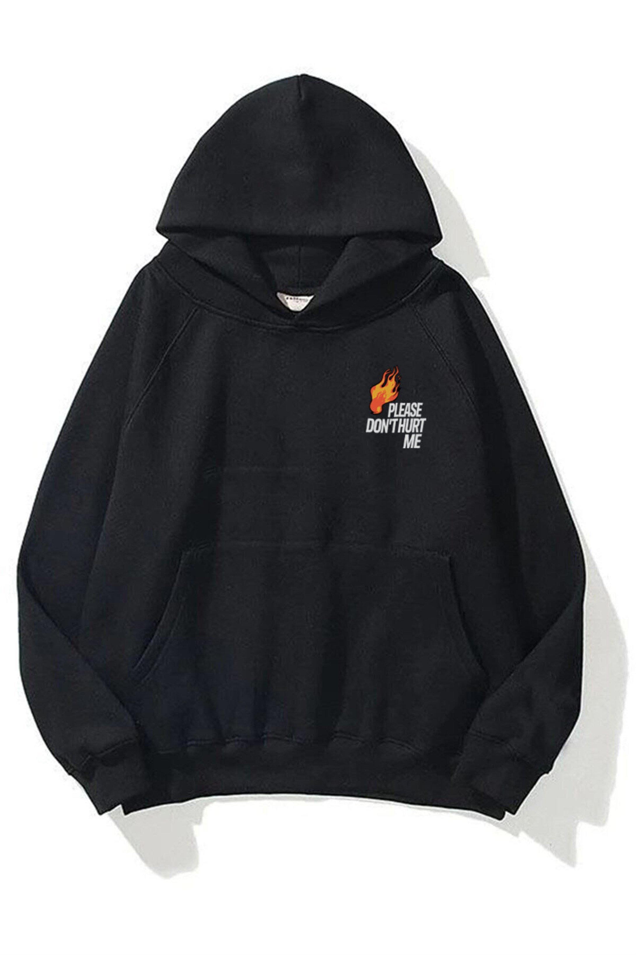 Trendiz Please Dont Hurt Me Unisex Sweatshirt Siyah