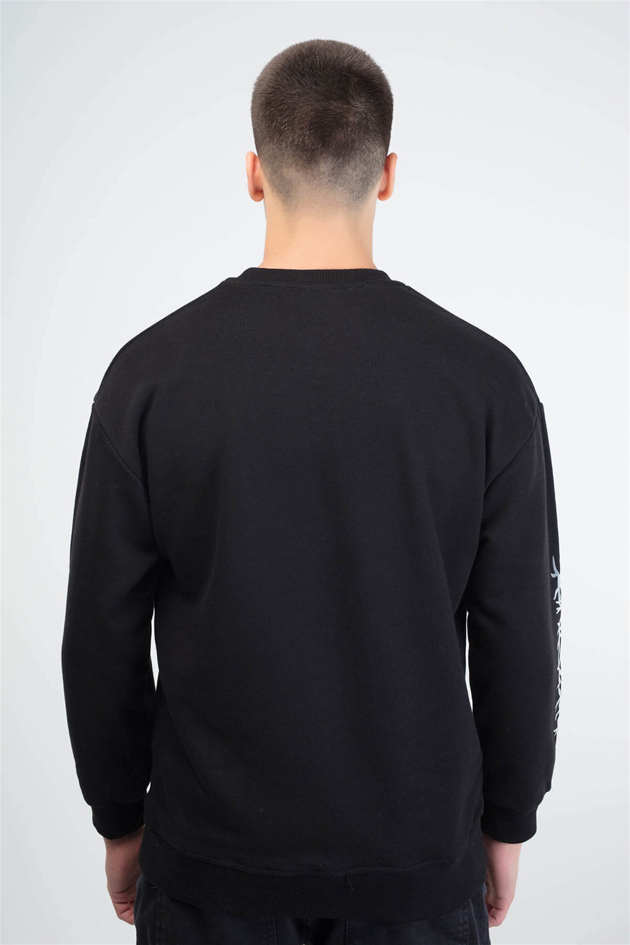 Trendiz Reflektor Wire Erkek Yuvarlak Yaka Sweatshirt Mor 111174