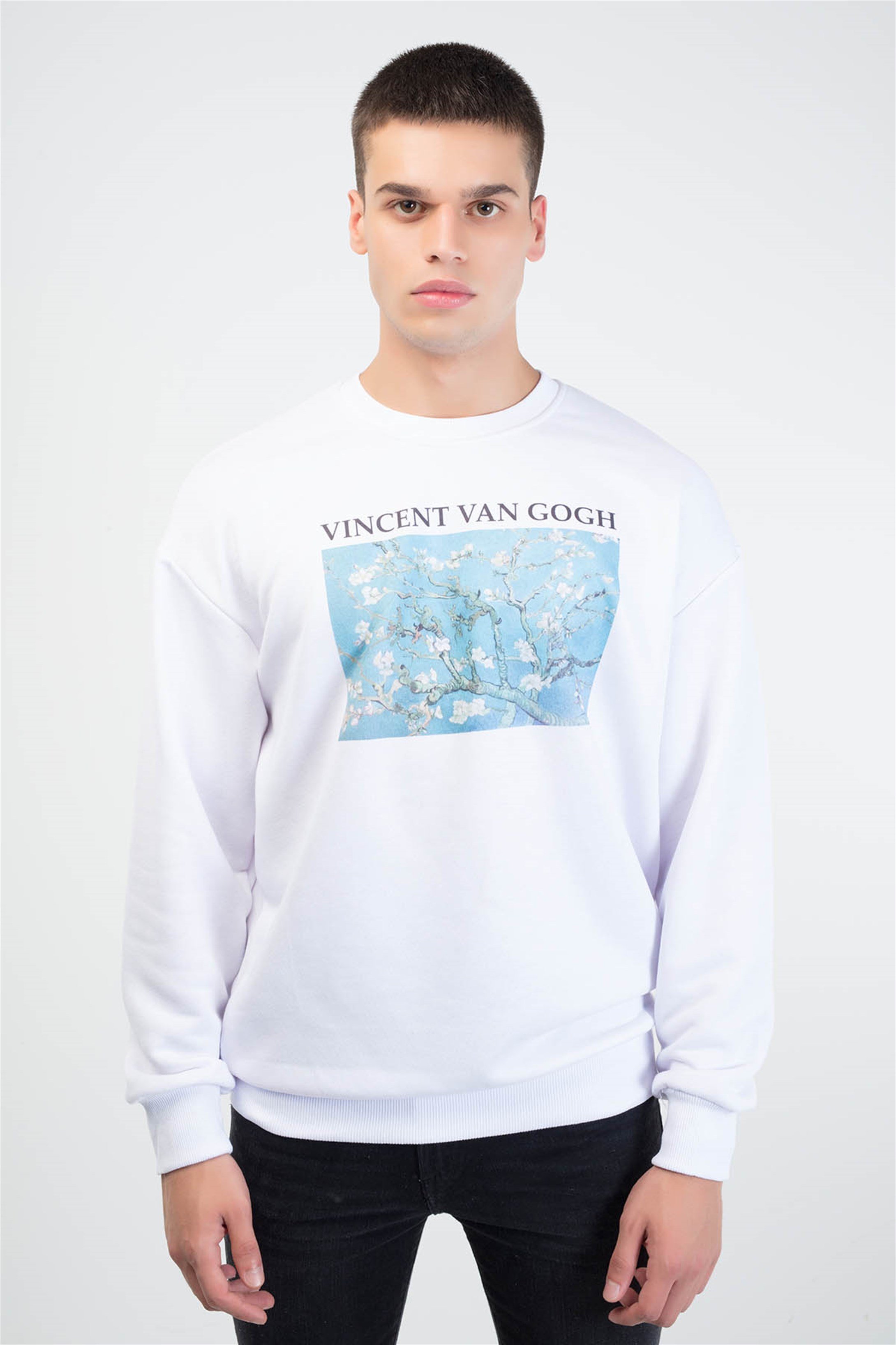 Trendiz Starry Night Yuvarlak Yaka Sweatshirt Beyaz 111135
